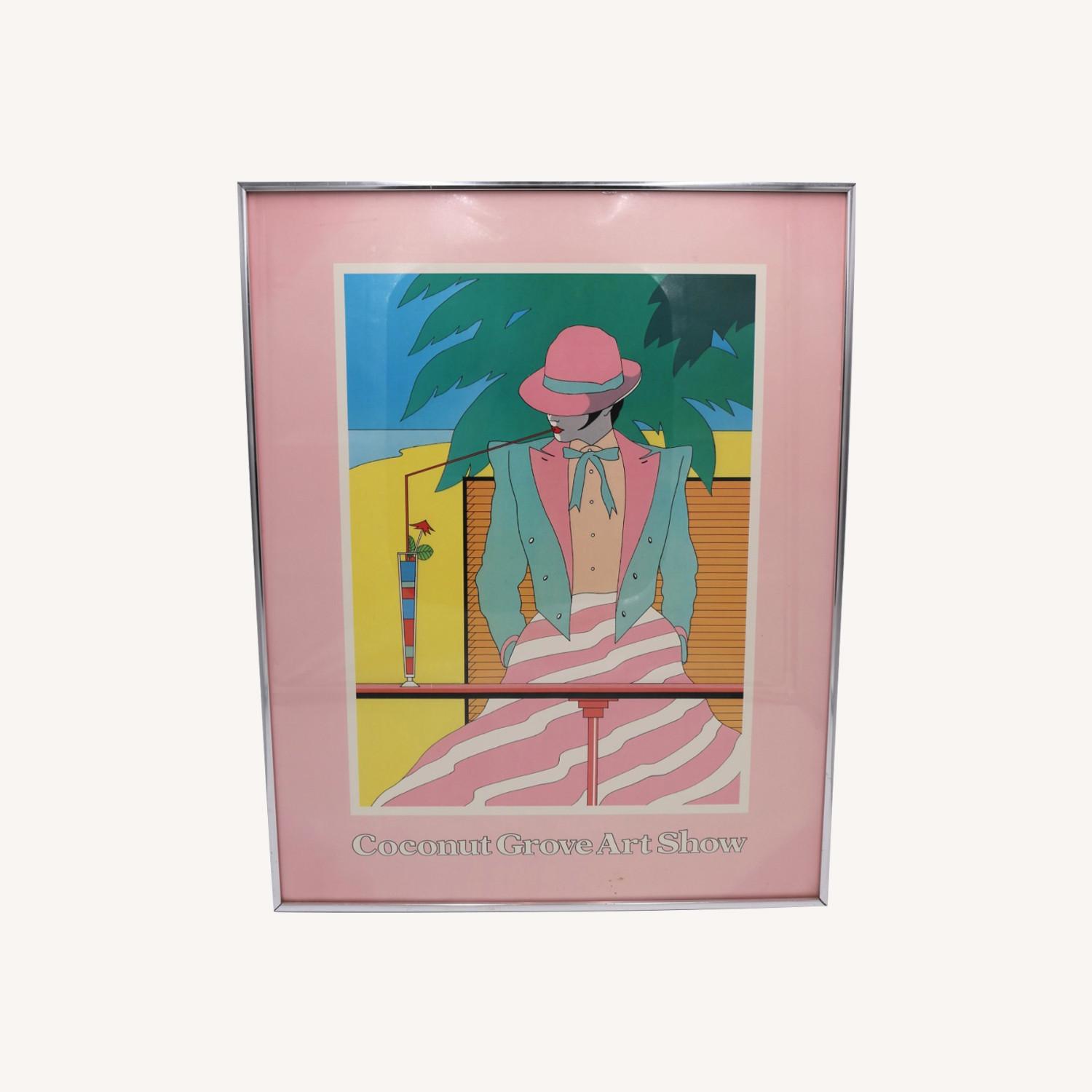 Vintage 'Coconut Grove Art Show' Framed Poster - image-0