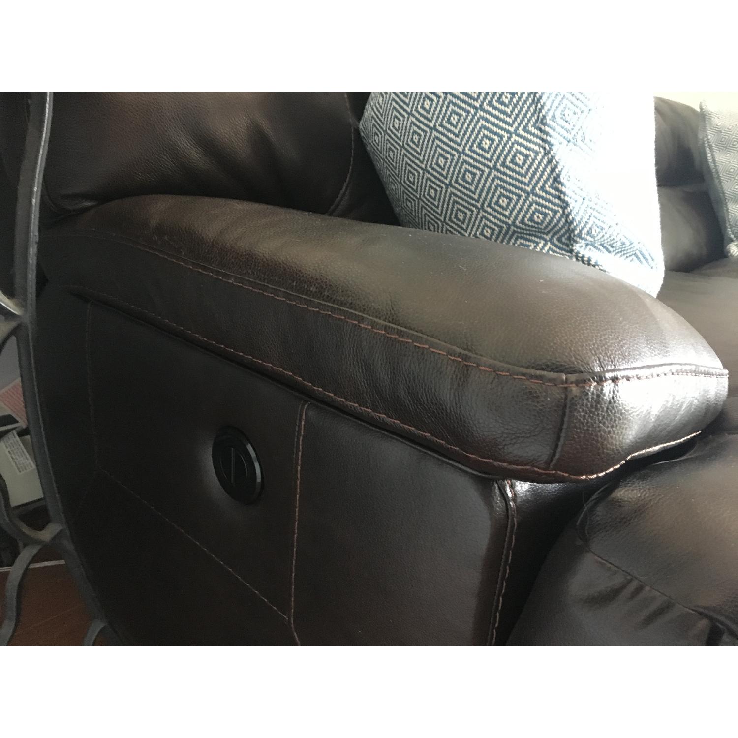 Ashley's Leather Power Reclining Sofa - image-7