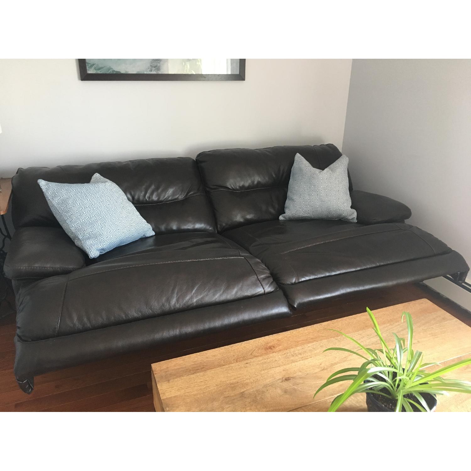 Ashley's Leather Power Reclining Sofa - image-11