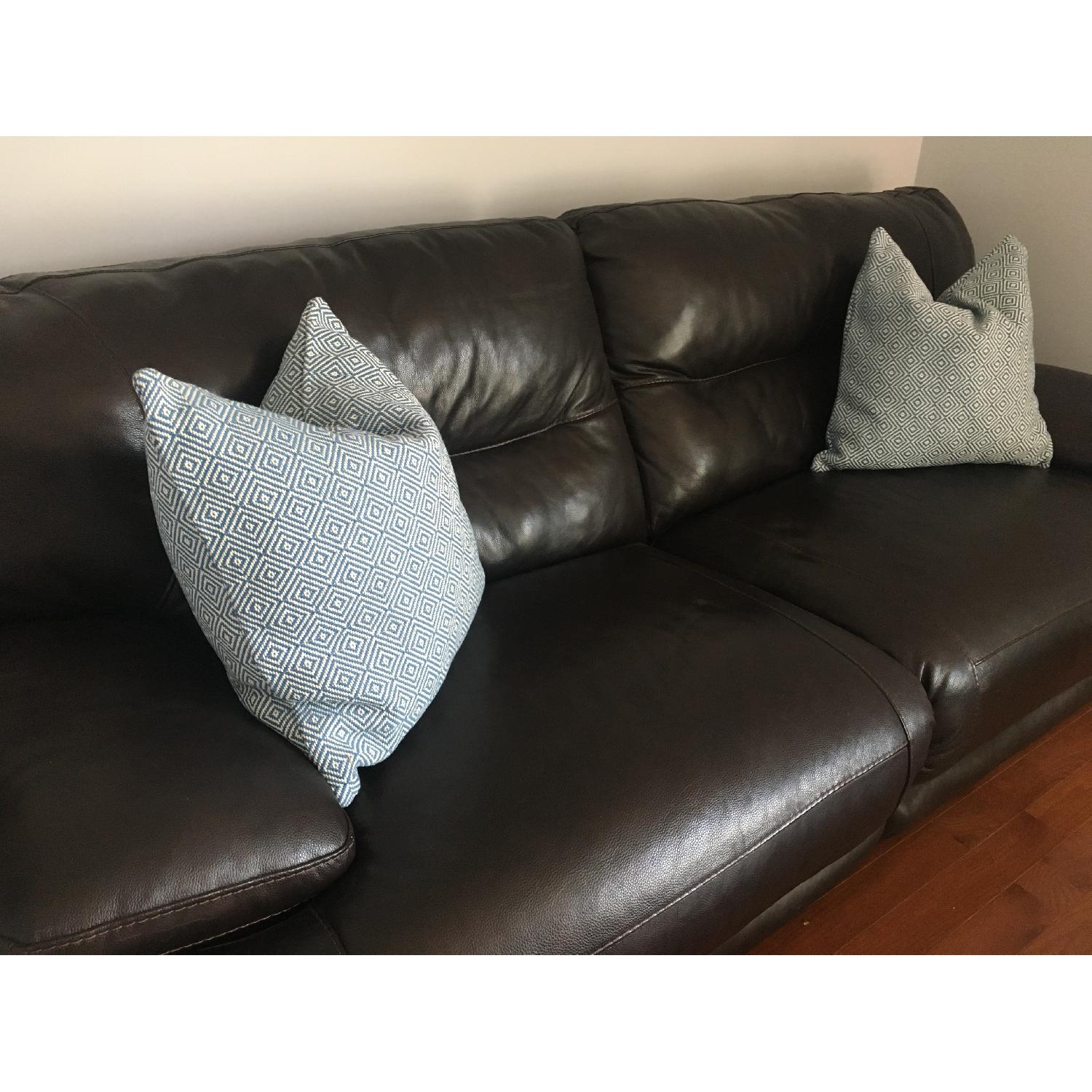 Ashley's Leather Power Reclining Sofa - image-12