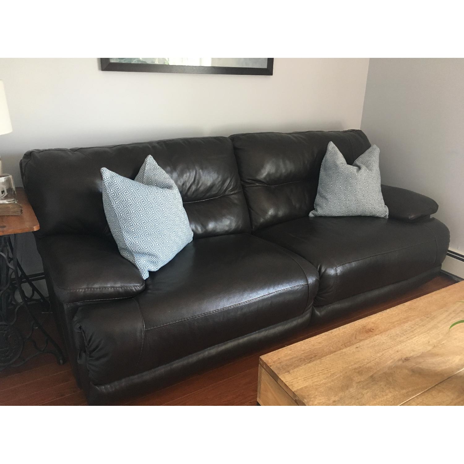 Ashley's Leather Power Reclining Sofa - image-13