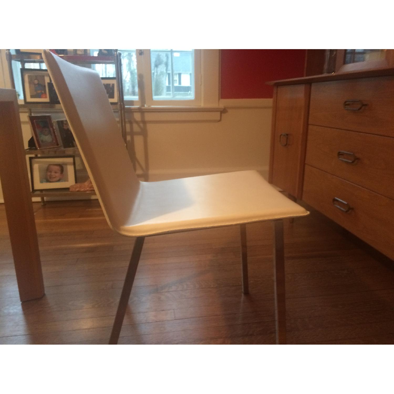 CB2 Leather Dining Chair - image-1