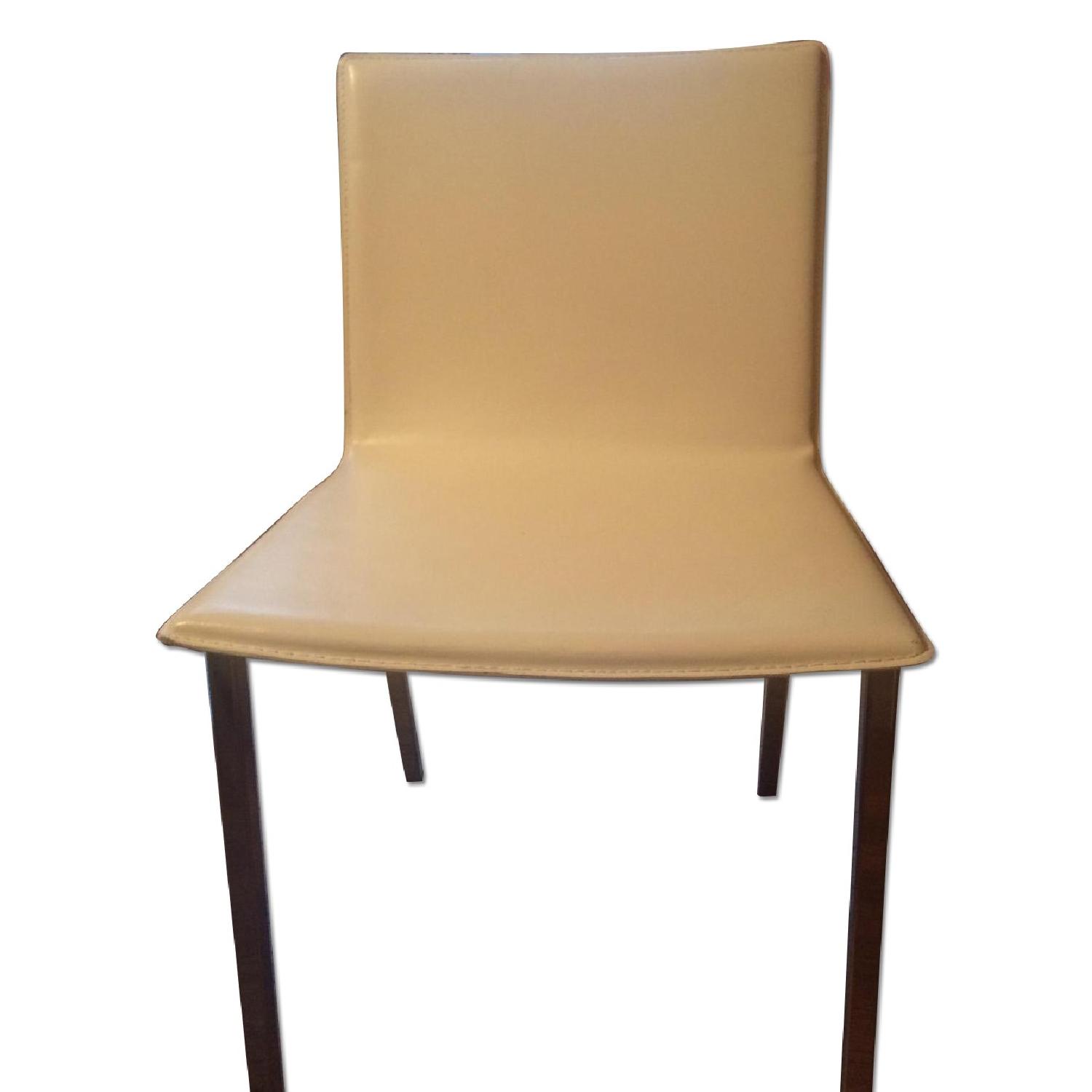 CB2 Leather Dining Chair AptDeco