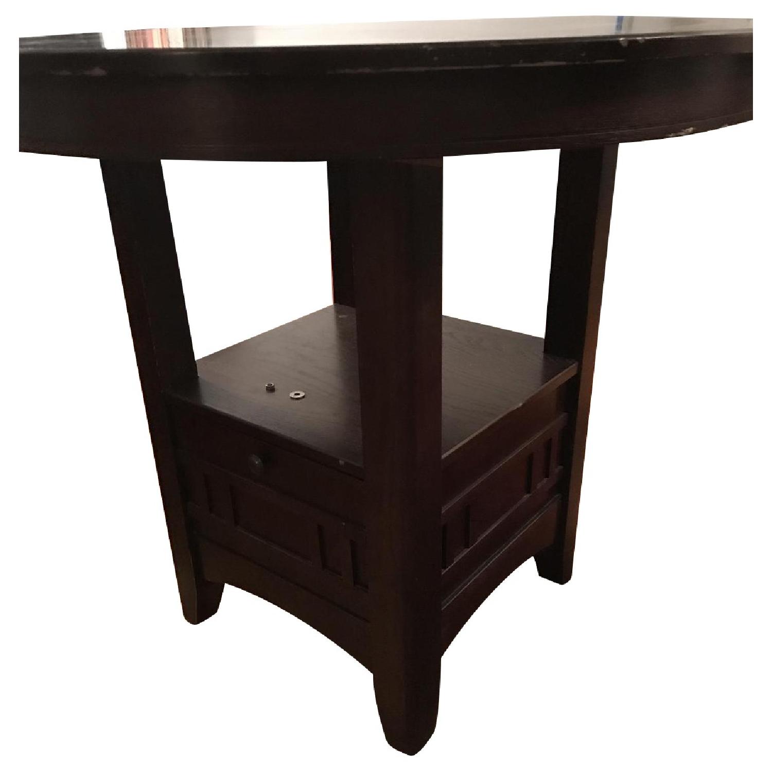 Counter-Height DinIng Table w/ Extension Leaf + 5 Chairs - AptDeco