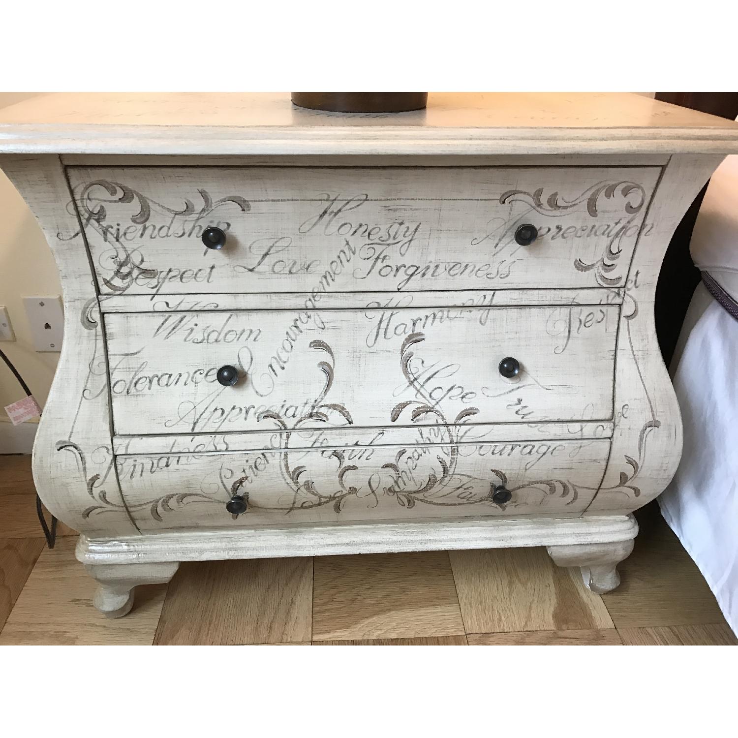 3 Drawer Hand Painted Nightstands Bombe Chests Aptdeco