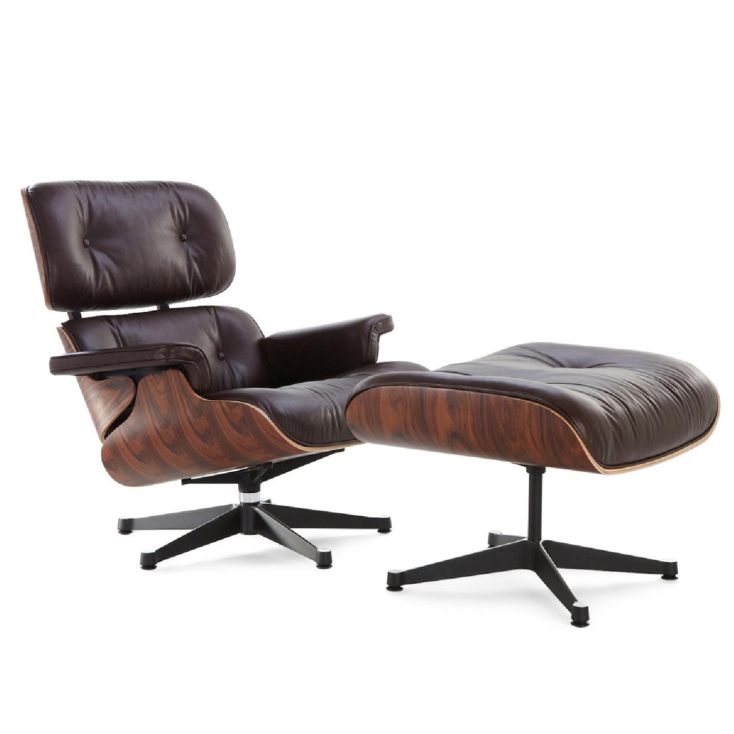 Eames Lounge Chair Replica in Brown - image-1