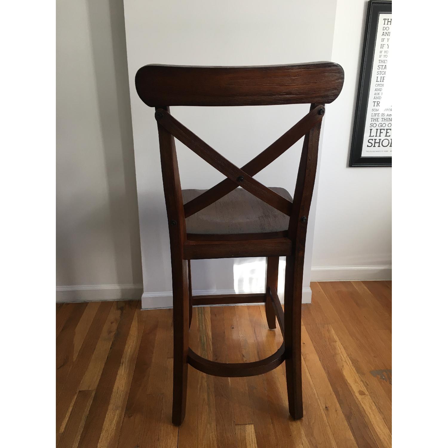 Harvester XBack Hardwood Counter Stools AptDeco