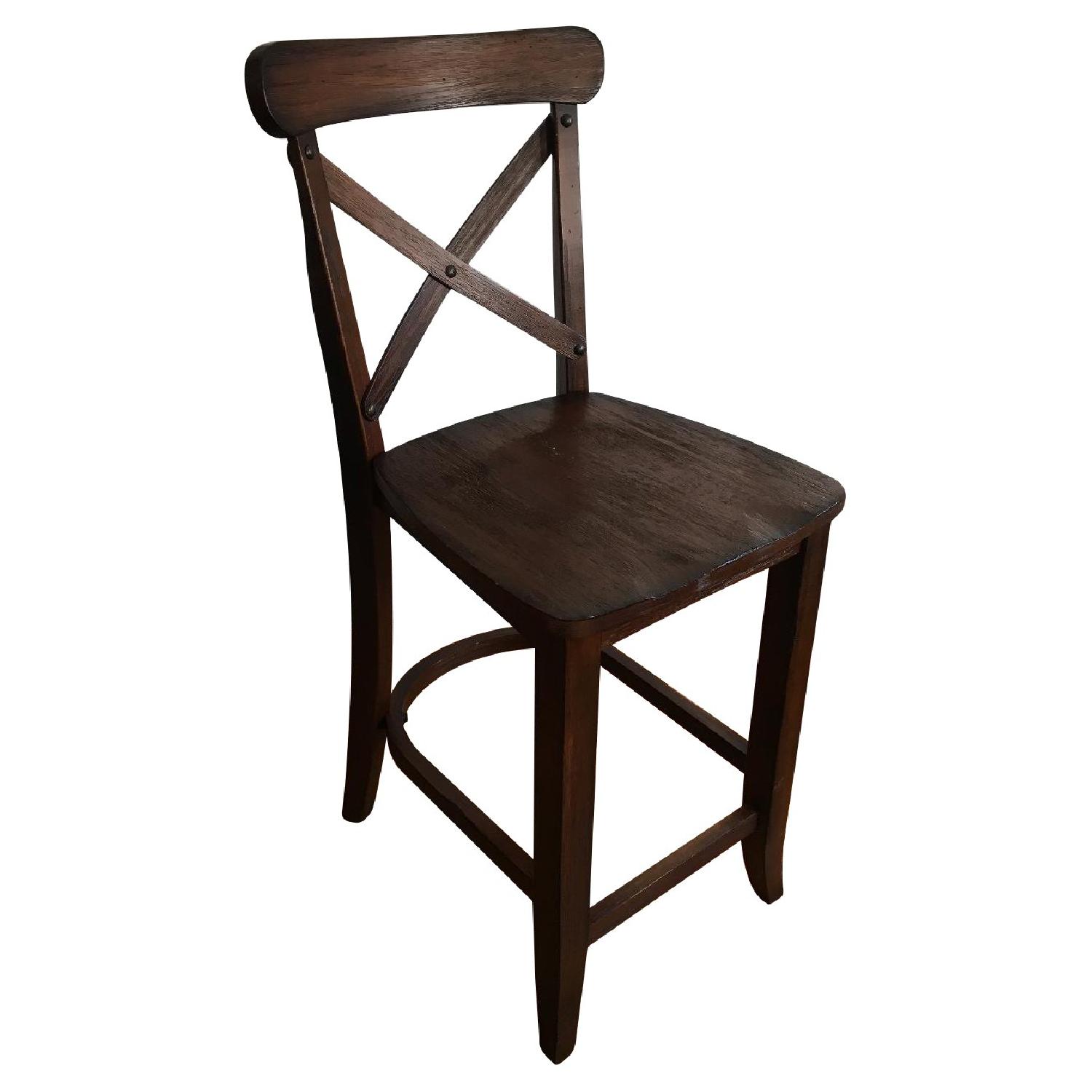 Harvester XBack Hardwood Counter Stools AptDeco