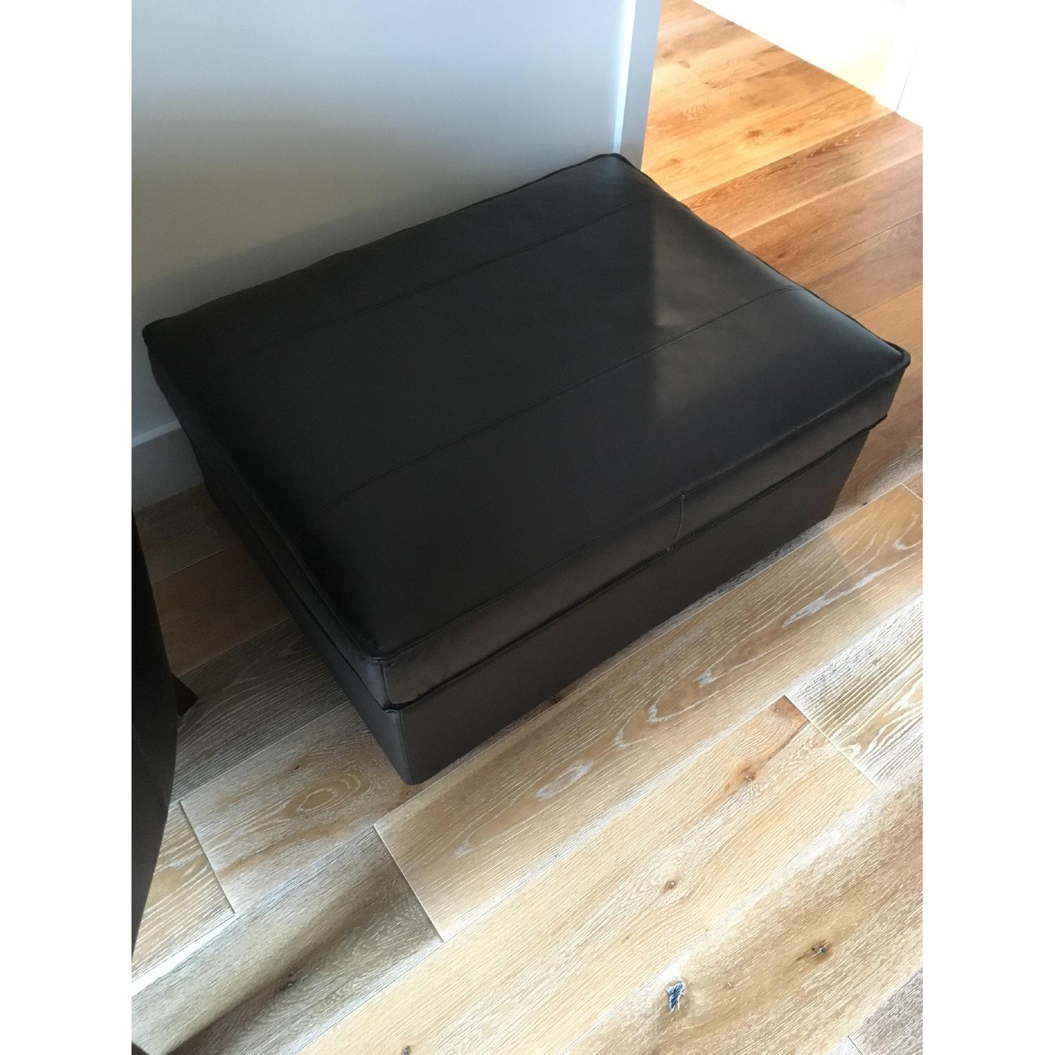 Ikea Kivik Leather Storage Ottoman - image-2
