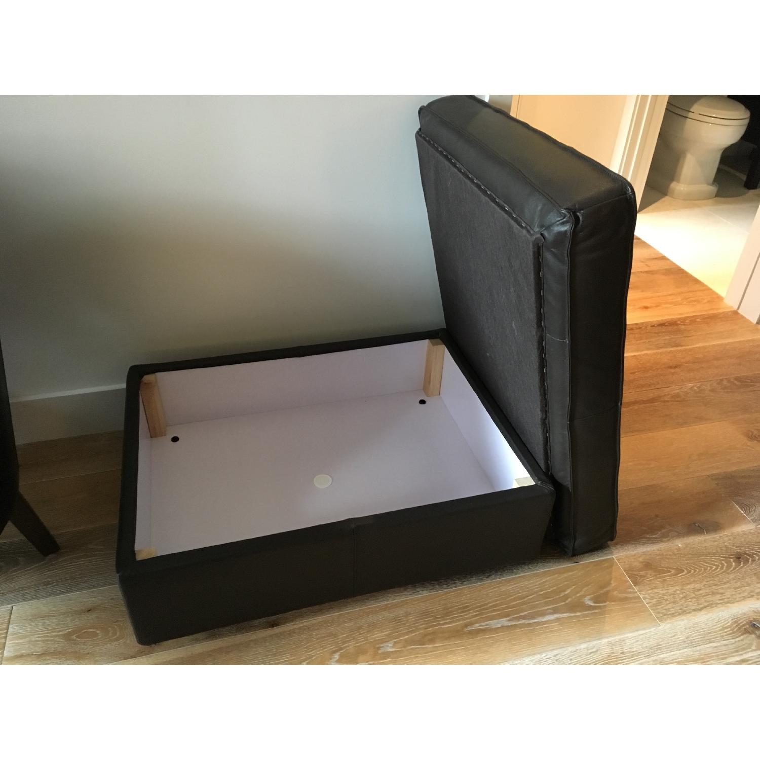 Ikea Kivik Leather Storage Ottoman - image-3