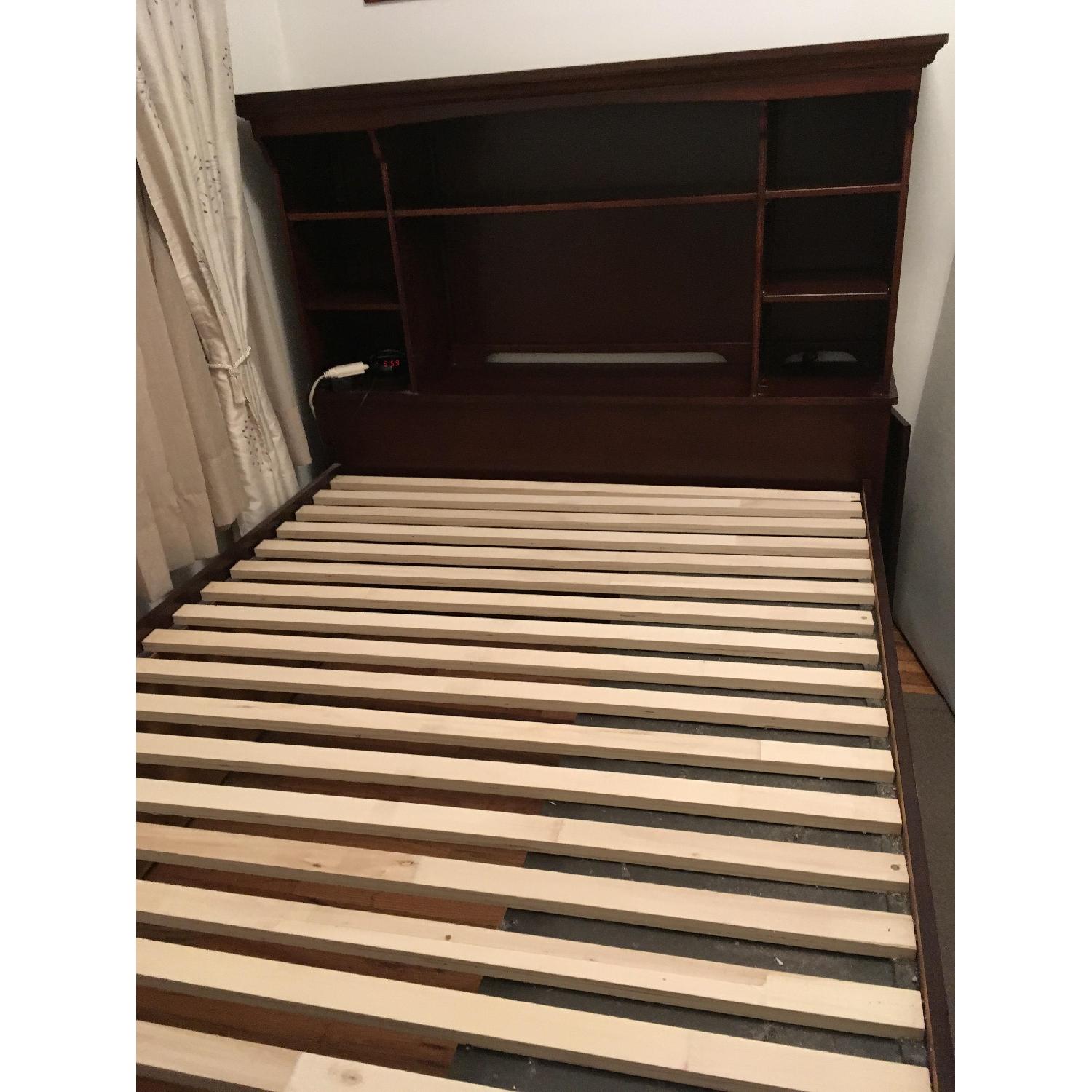 Raymour & Flanigan Full Size Bookcase Bed w/ Storage - image-1