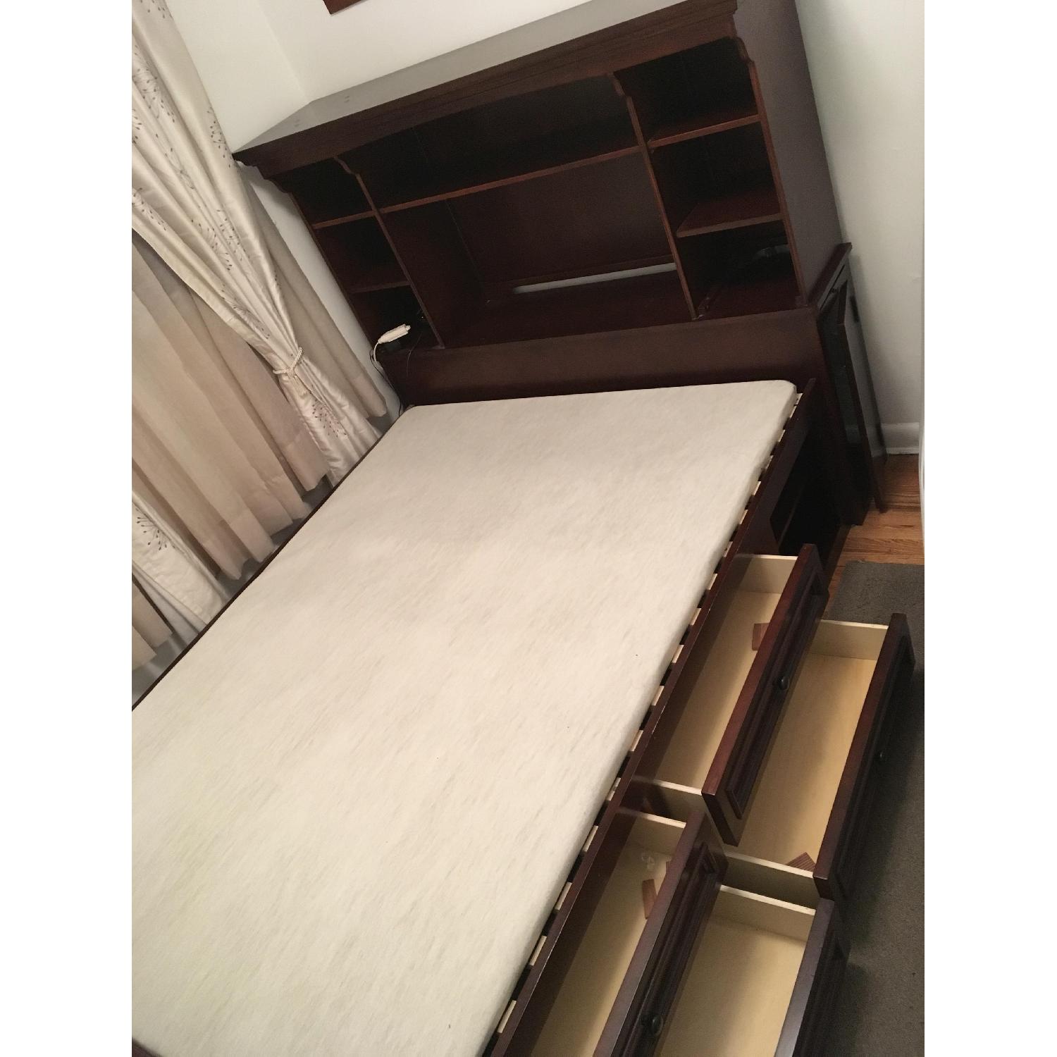 Raymour & Flanigan Full Size Bookcase Bed w/ Storage - image-3