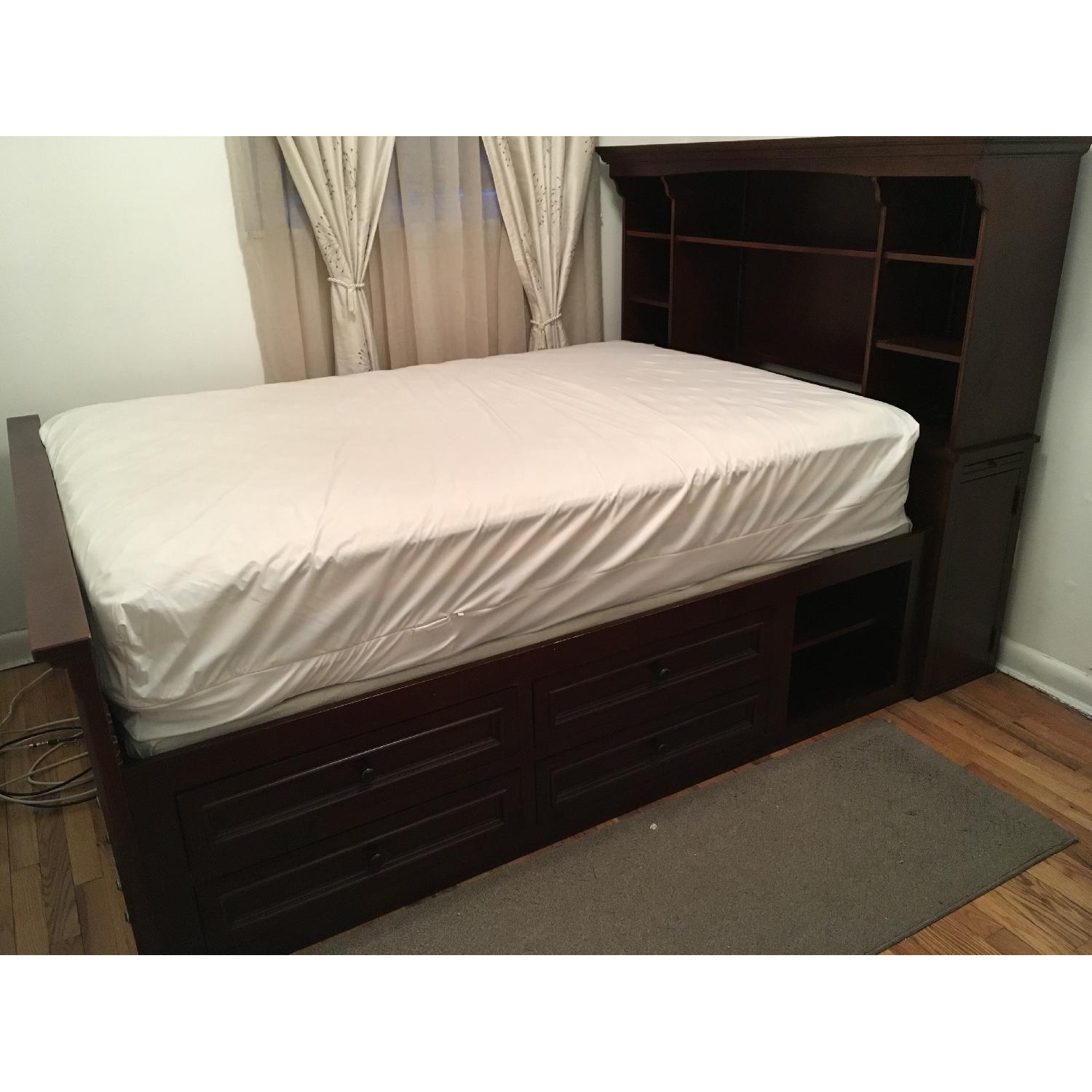 Raymour & Flanigan Full Size Bookcase Bed w/ Storage - image-5