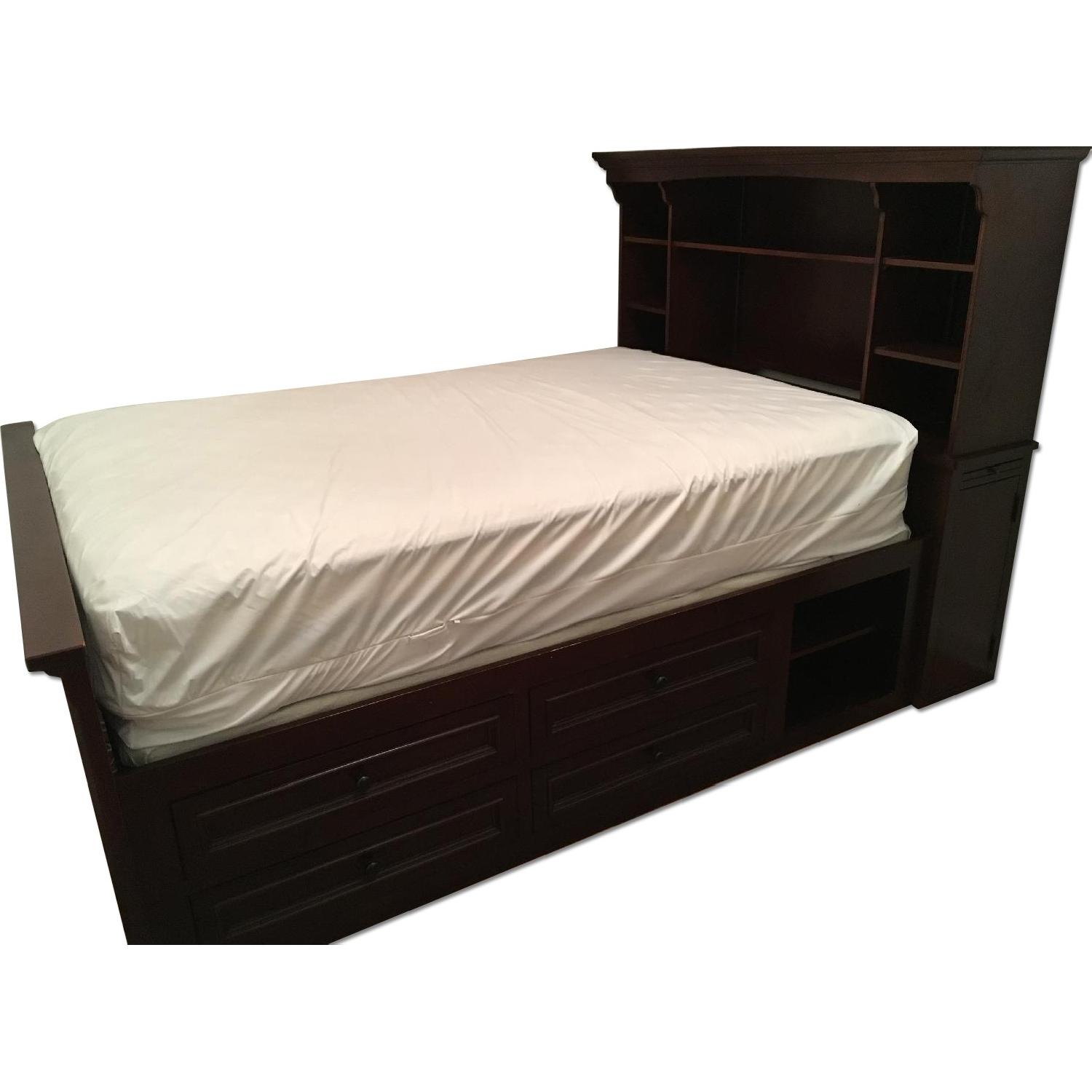 Raymour & Flanigan Full Size Bookcase Bed w/ Storage - image-0