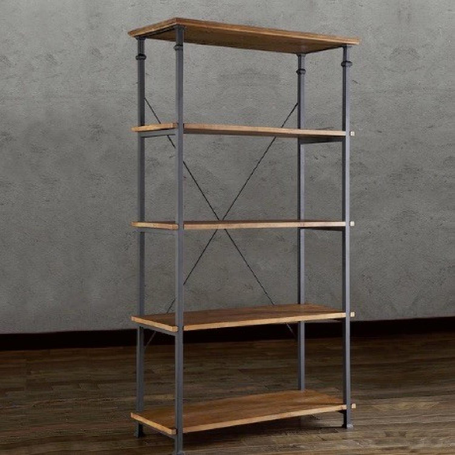 Tribecca Home Myra Vintage Industrial Modern Rustic Bookcase - image-3
