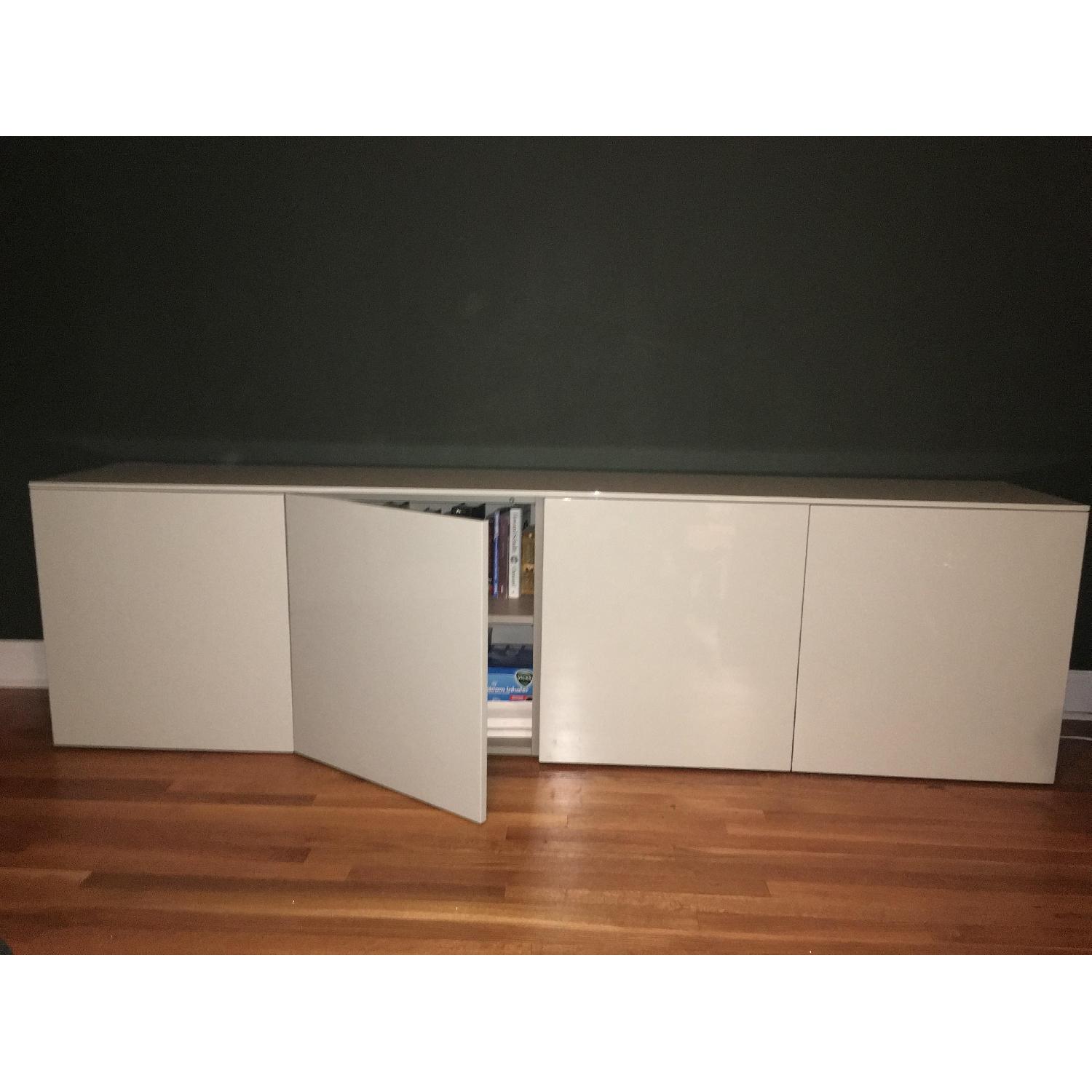 Cappellini Grey Lacquered High Sideboard - image-1