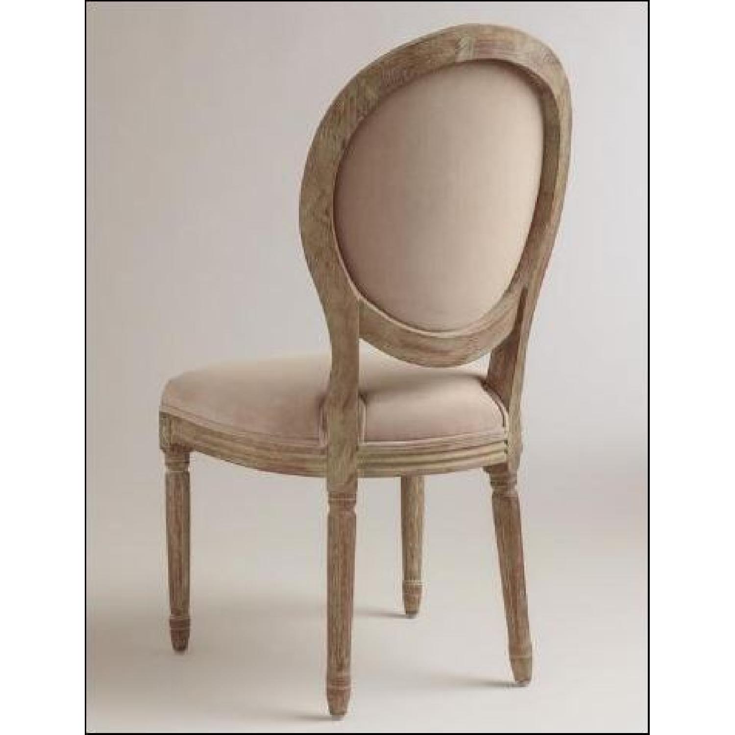 Distressed Oak Round Back Dining Chairs - image-1