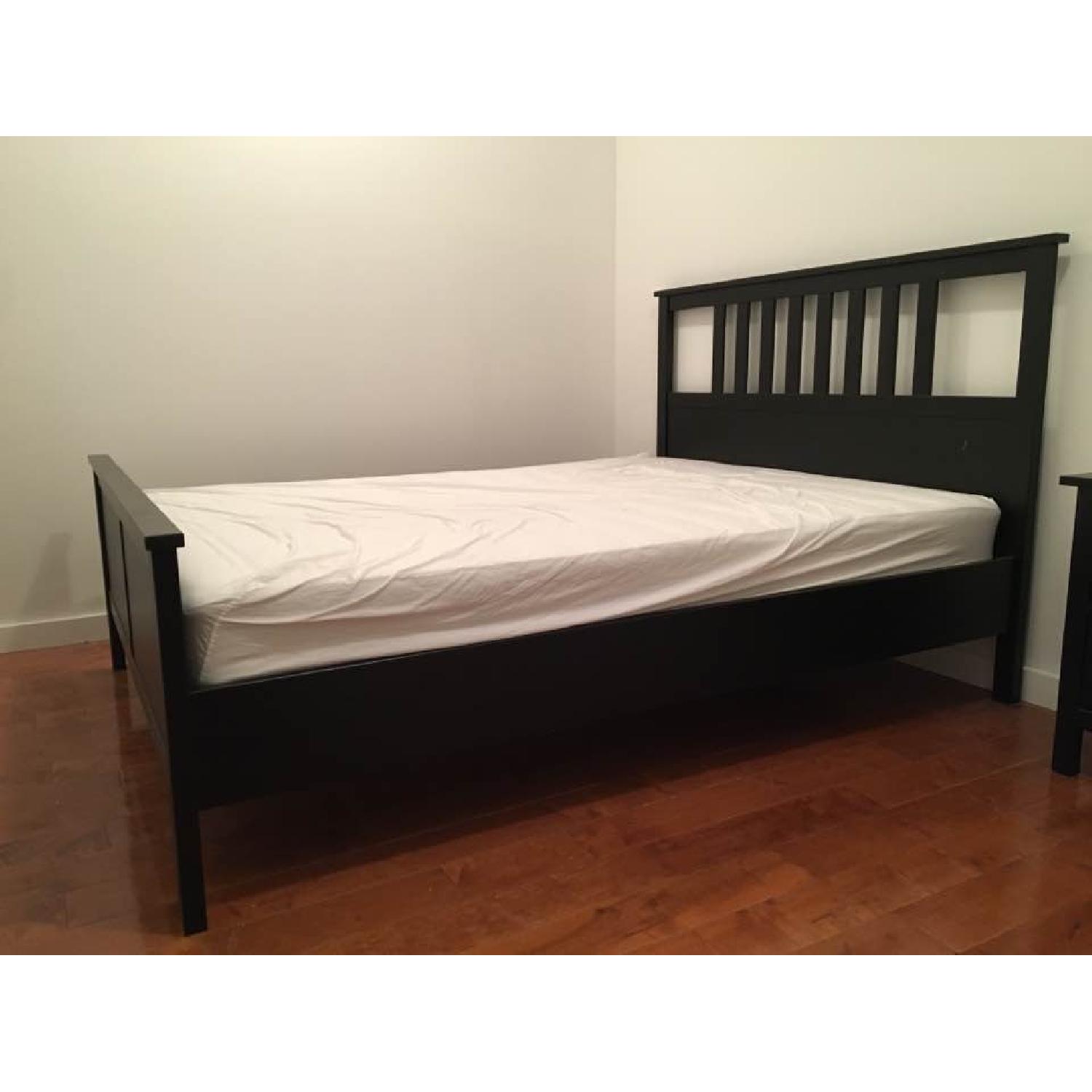 Ikea Hemnes Qieen Size Bed Frame + Nighstand AptDeco