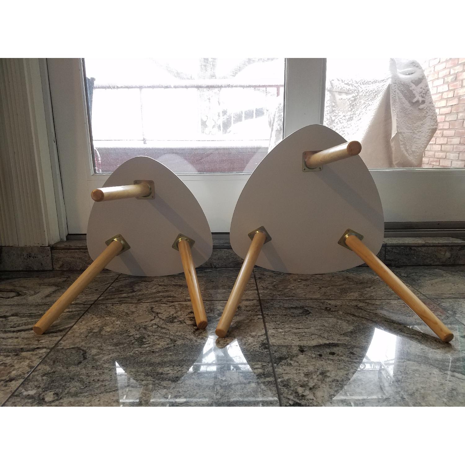 White Triangle Nesting Tables - image-5