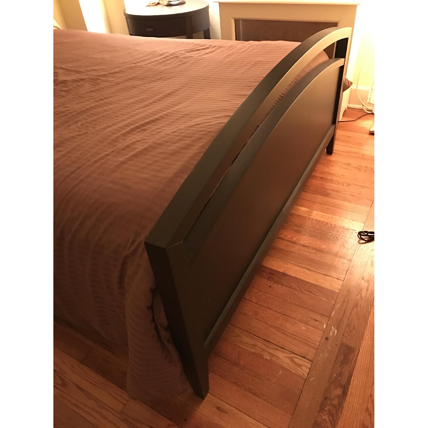 Crate & Barrel Arch Charcoal Full Bed + Oval Nightstand + 6-Drawer Dresser - image-4