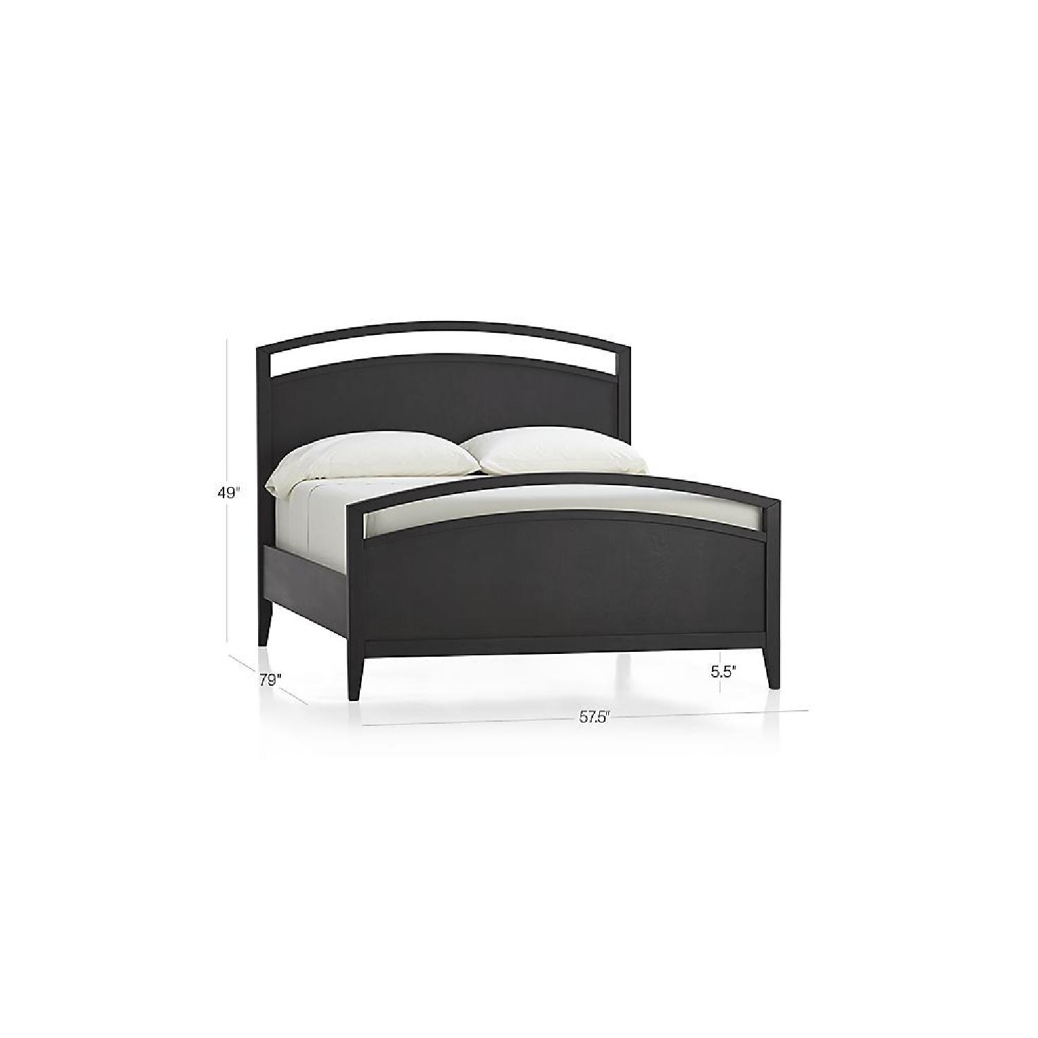 Crate & Barrel Arch Charcoal Full Bed + Oval Nightstand + 6-Drawer Dresser - image-5