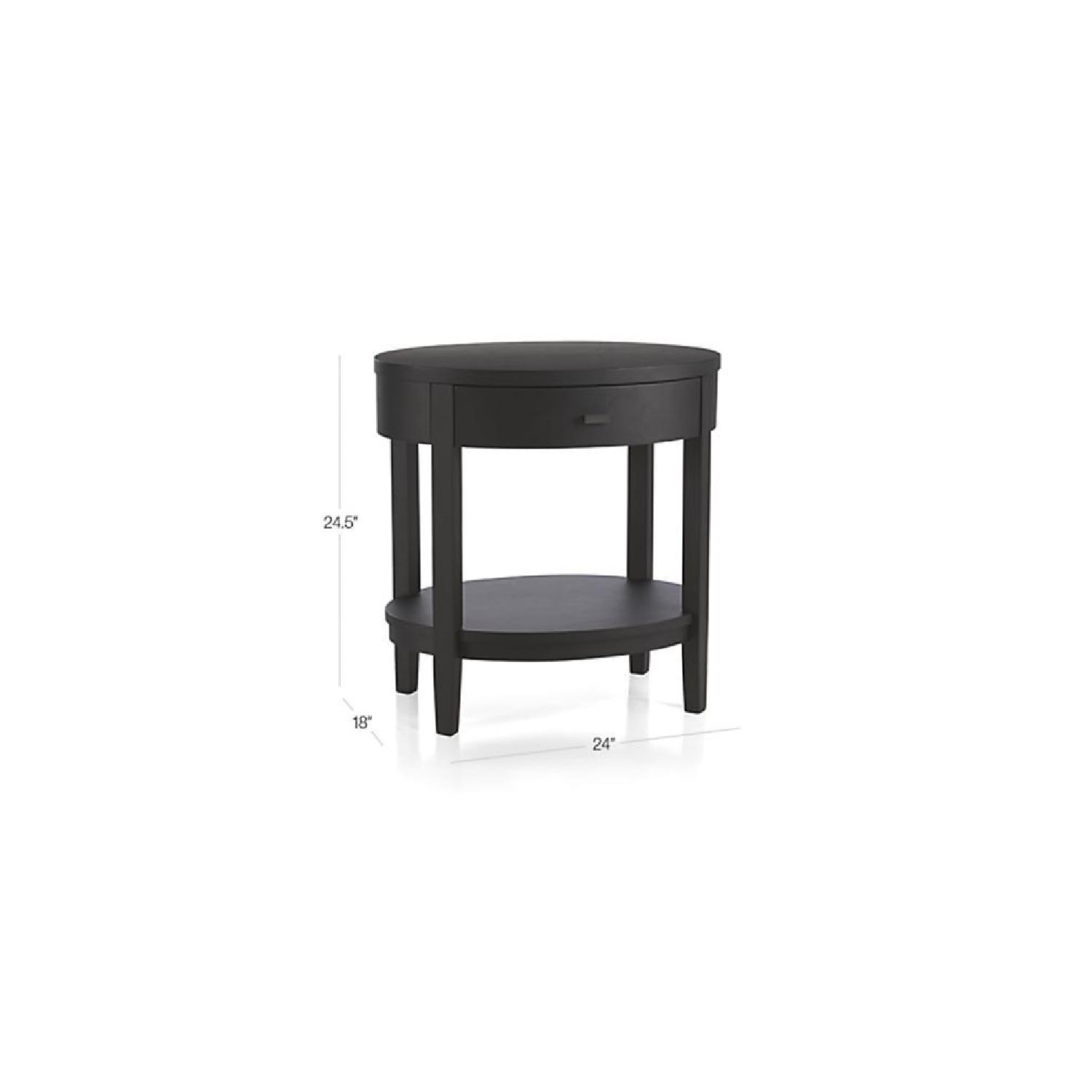 Crate & Barrel Arch Charcoal Full Bed + Oval Nightstand + 6-Drawer Dresser - image-7