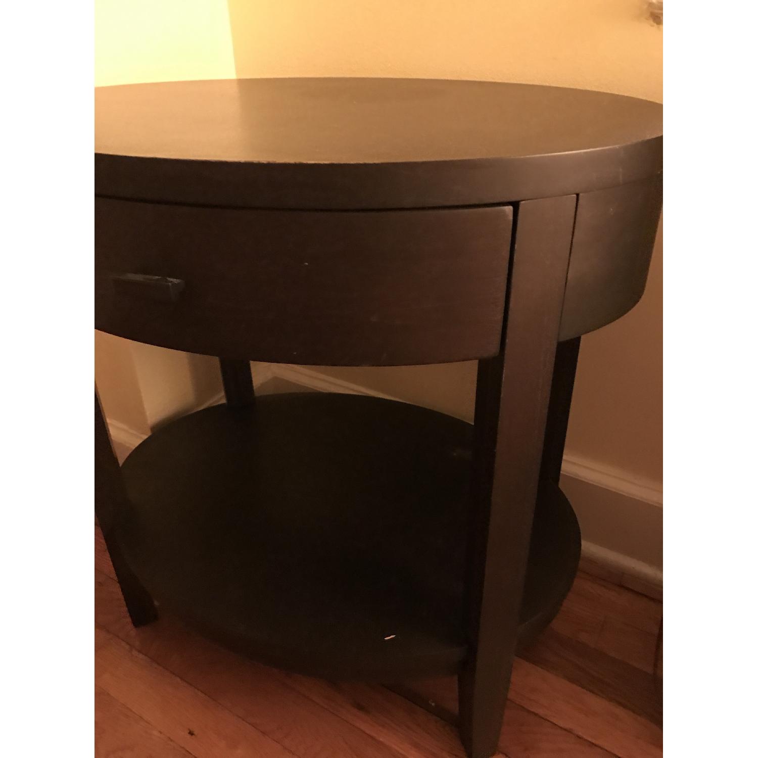 Crate & Barrel Arch Charcoal Full Bed + Oval Nightstand + 6-Drawer Dresser - image-12