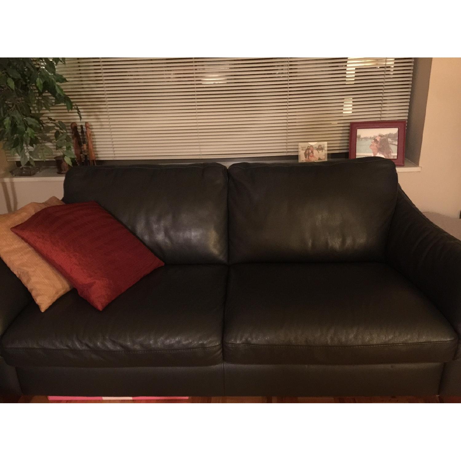 Natuzzi Greccio Italian Leather Sofa AptDeco