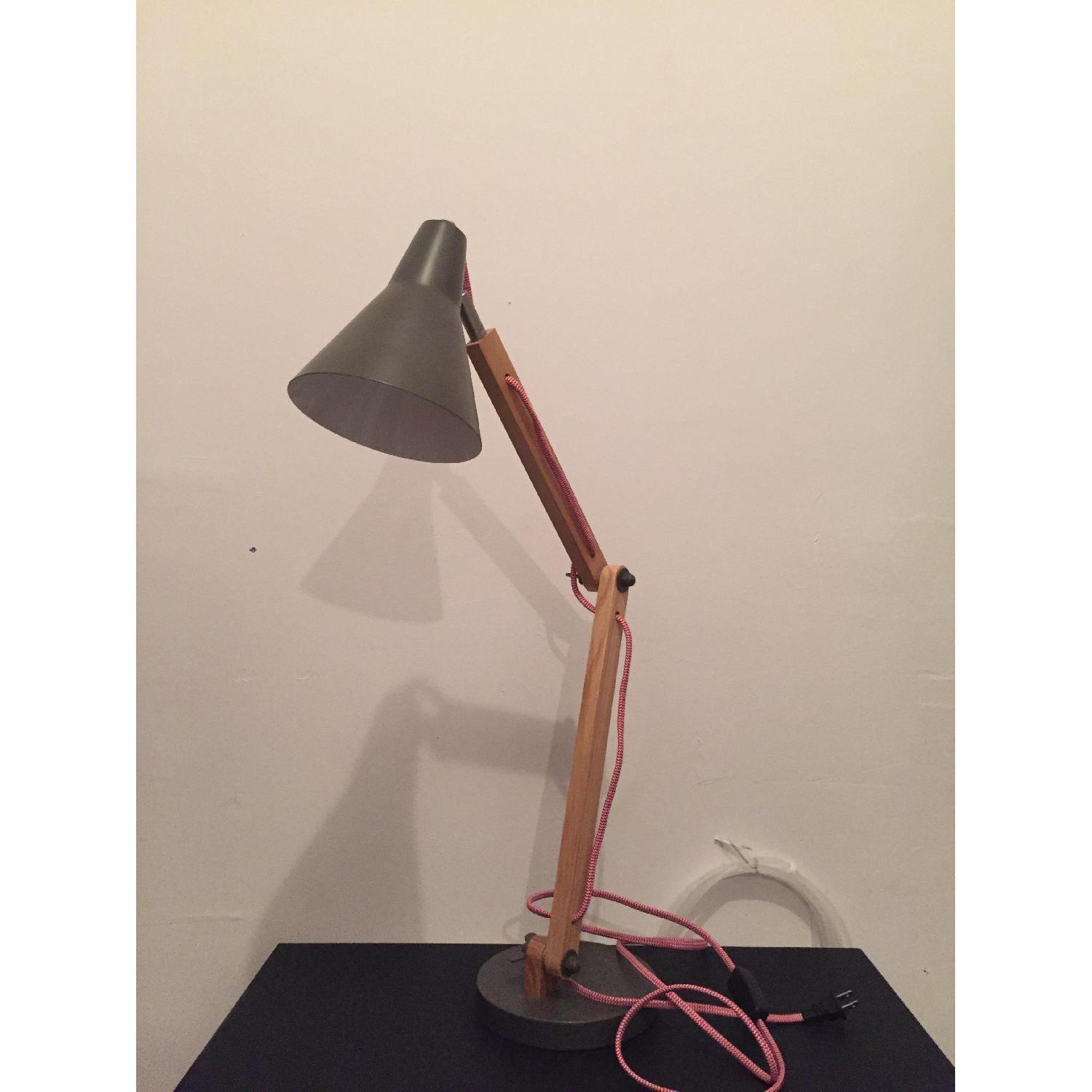 CB2 Wooden Mechanical Desk Lamp - image-1