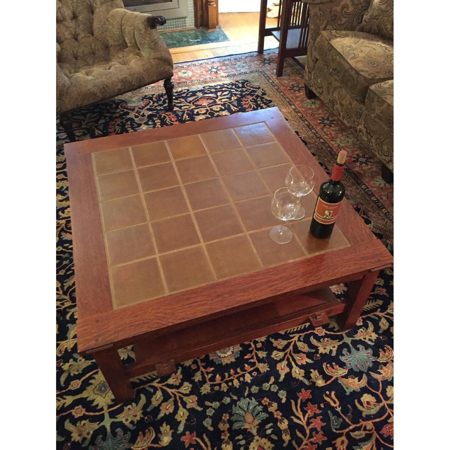 Stickley Tile Top Cocktail/Coffee Table AptDeco