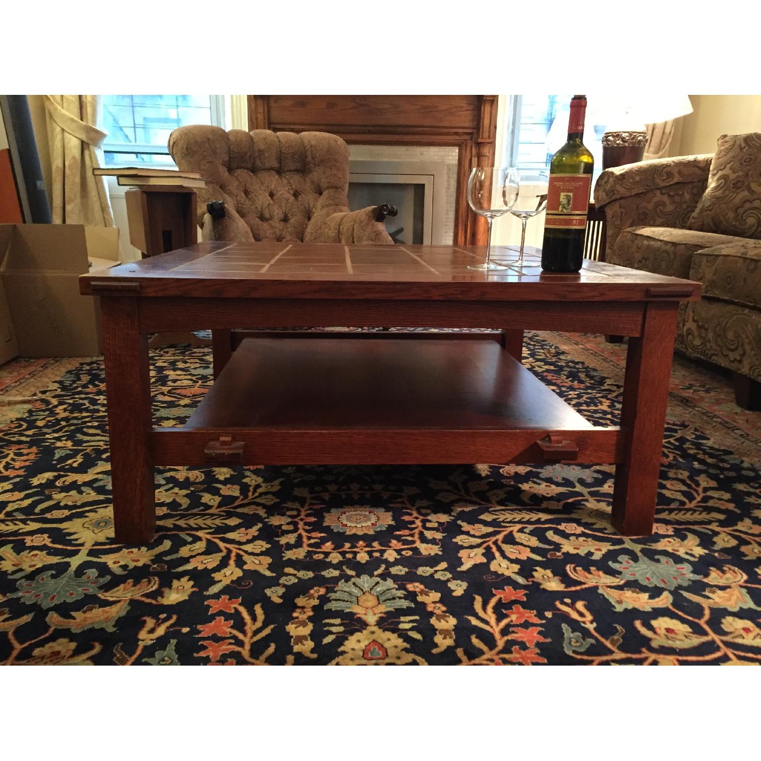 Stickley Tile Top Cocktail/Coffee Table AptDeco