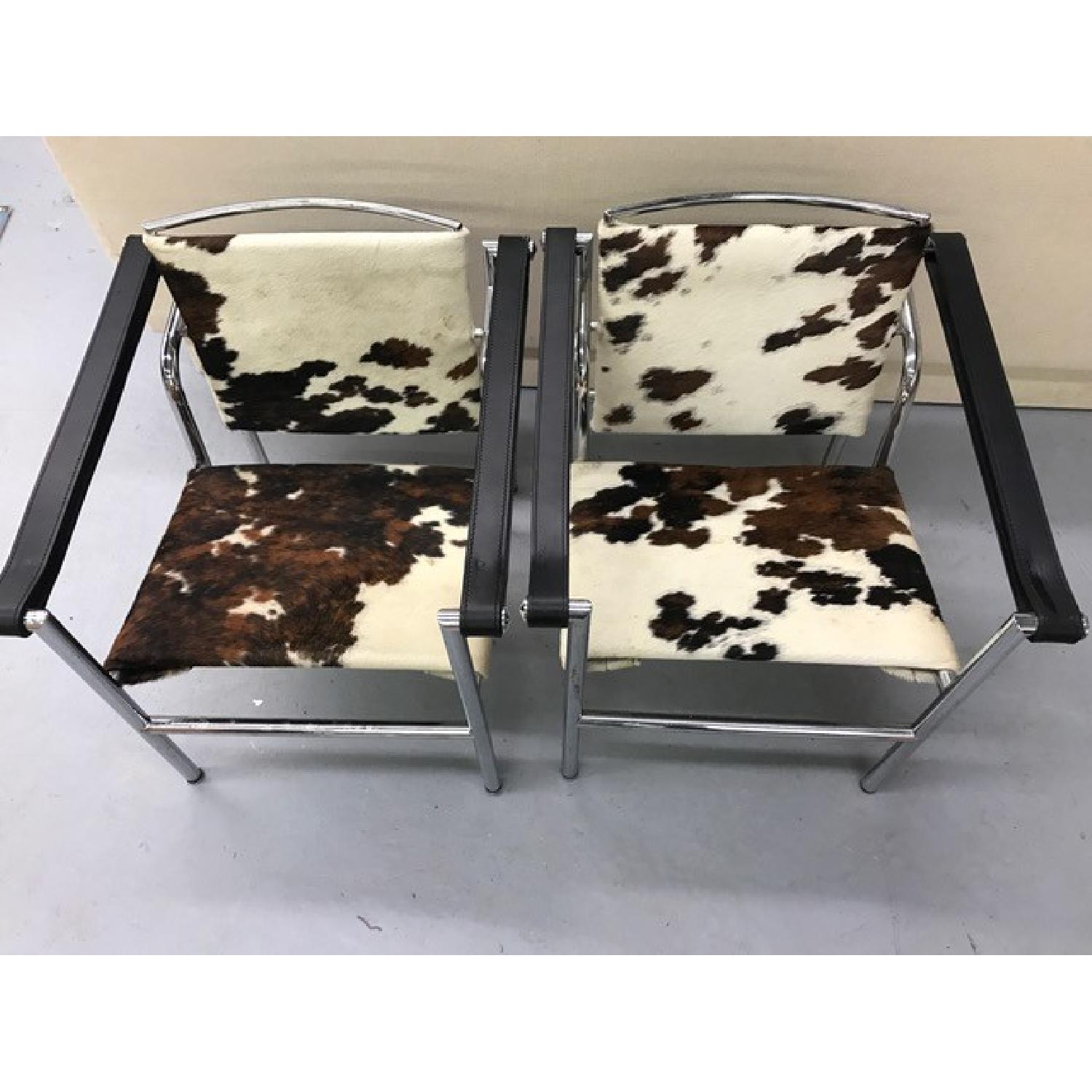 Design Within Reach Le Corbusier LC1 Basculant Reproduction Sling Chairs in Ponyhide - image-2