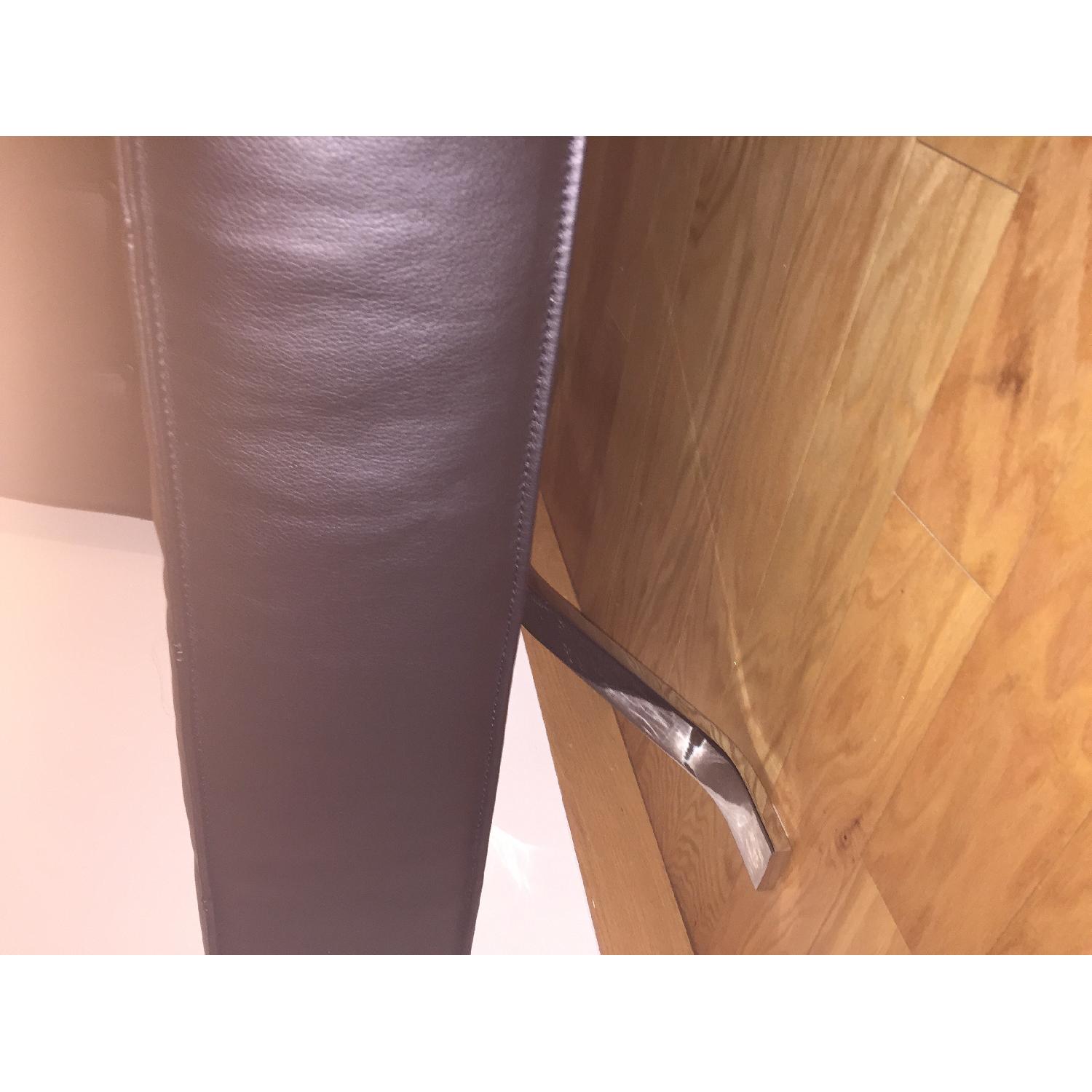 Baskak Black Leather Sleeper Sofa - image-4