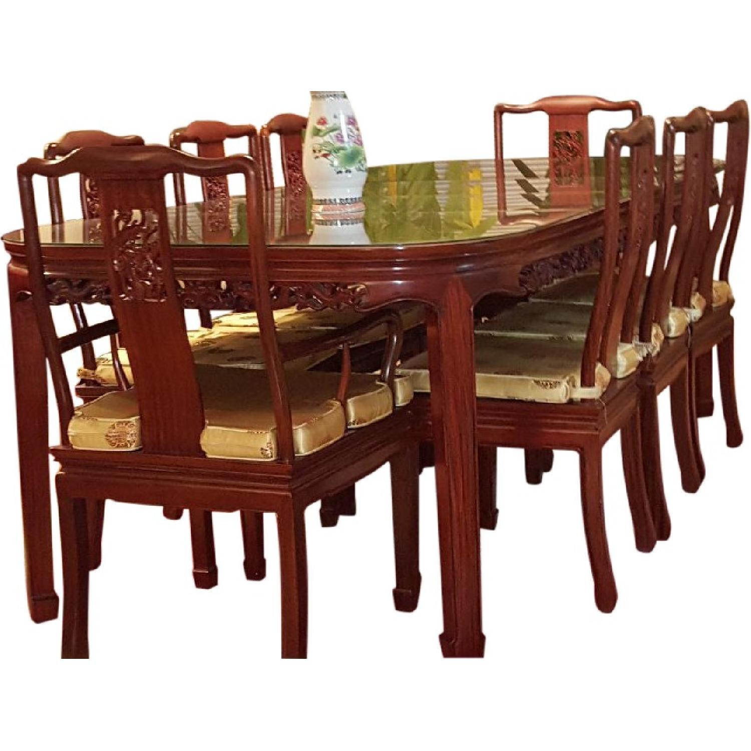 Chinese Rosewood 10 Piece Formal Dining Set AptDeco