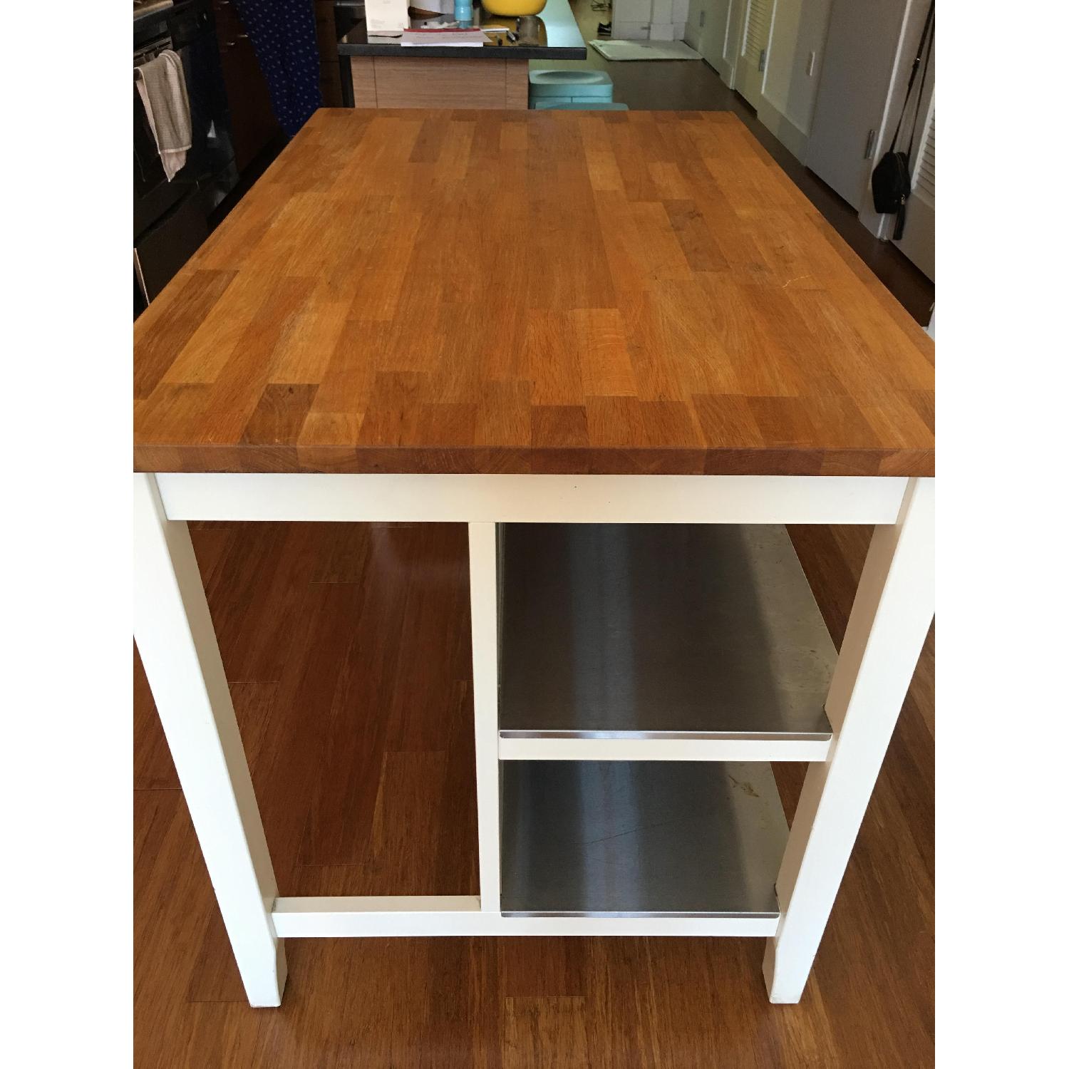 Ikea Stenstorp Kitchen Island Table w/ 2 Bar Stools - image-3