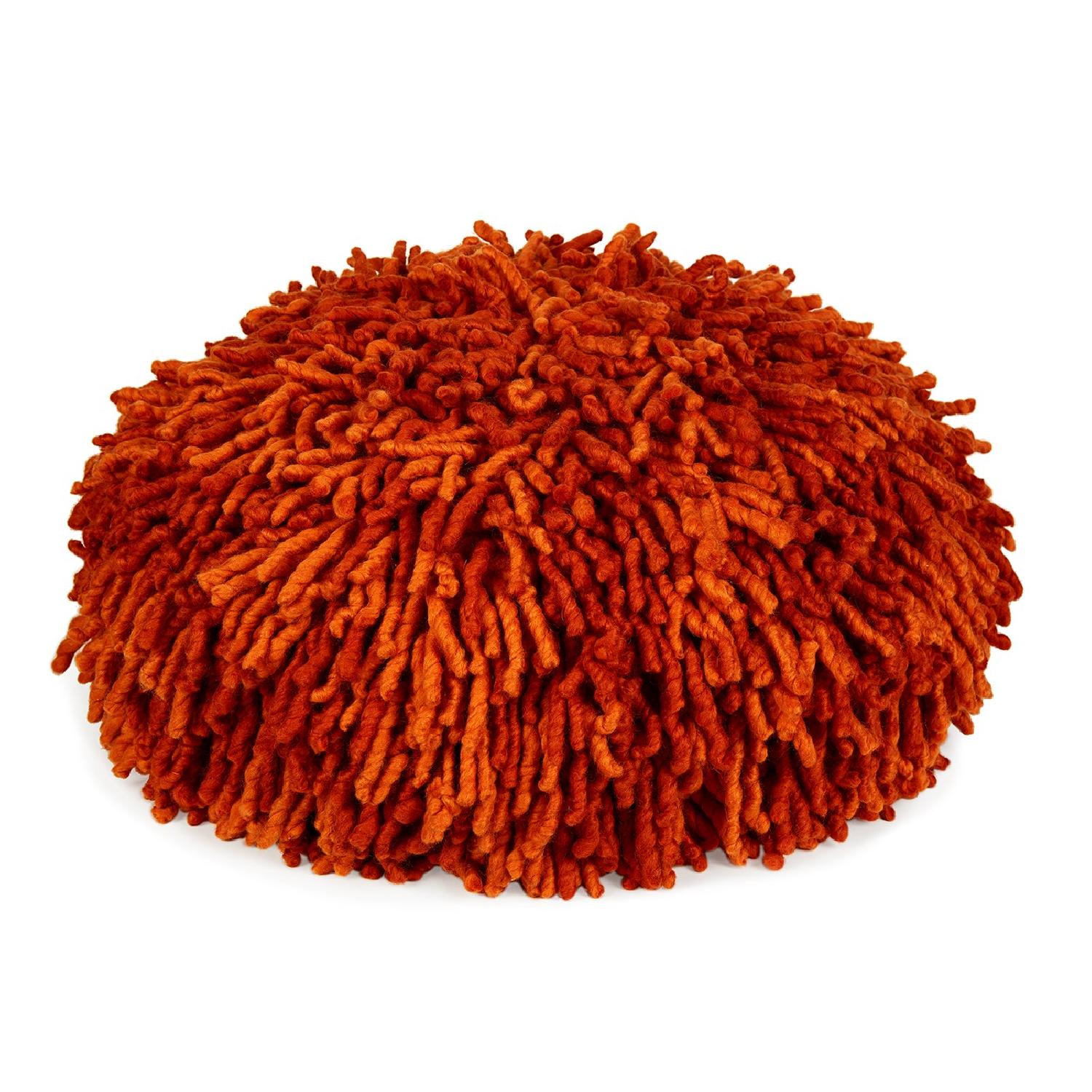 Jonathan Adler Puli Pouf Ottoman in Orange - image-1