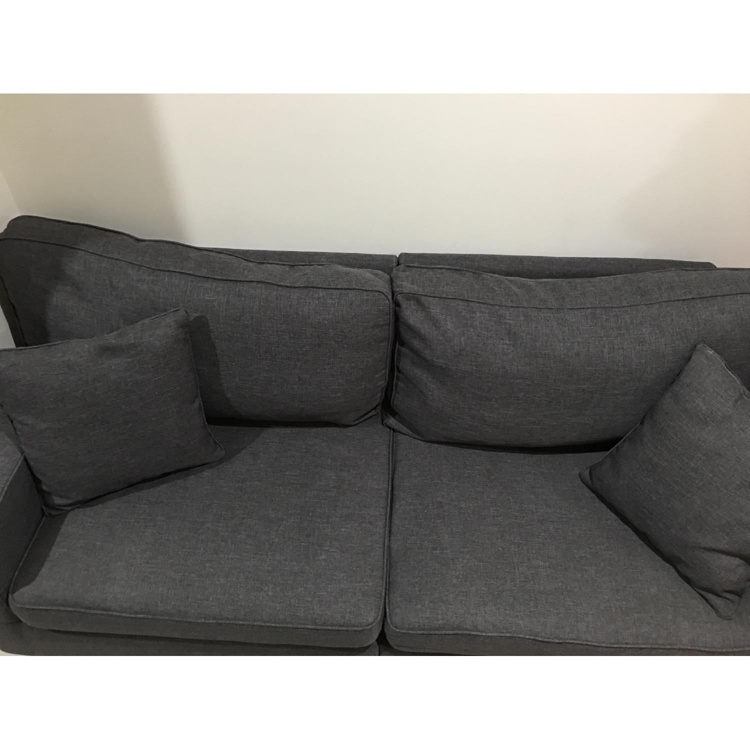 Divano Roma Furniture Modern Fabric Loveseat - image-1