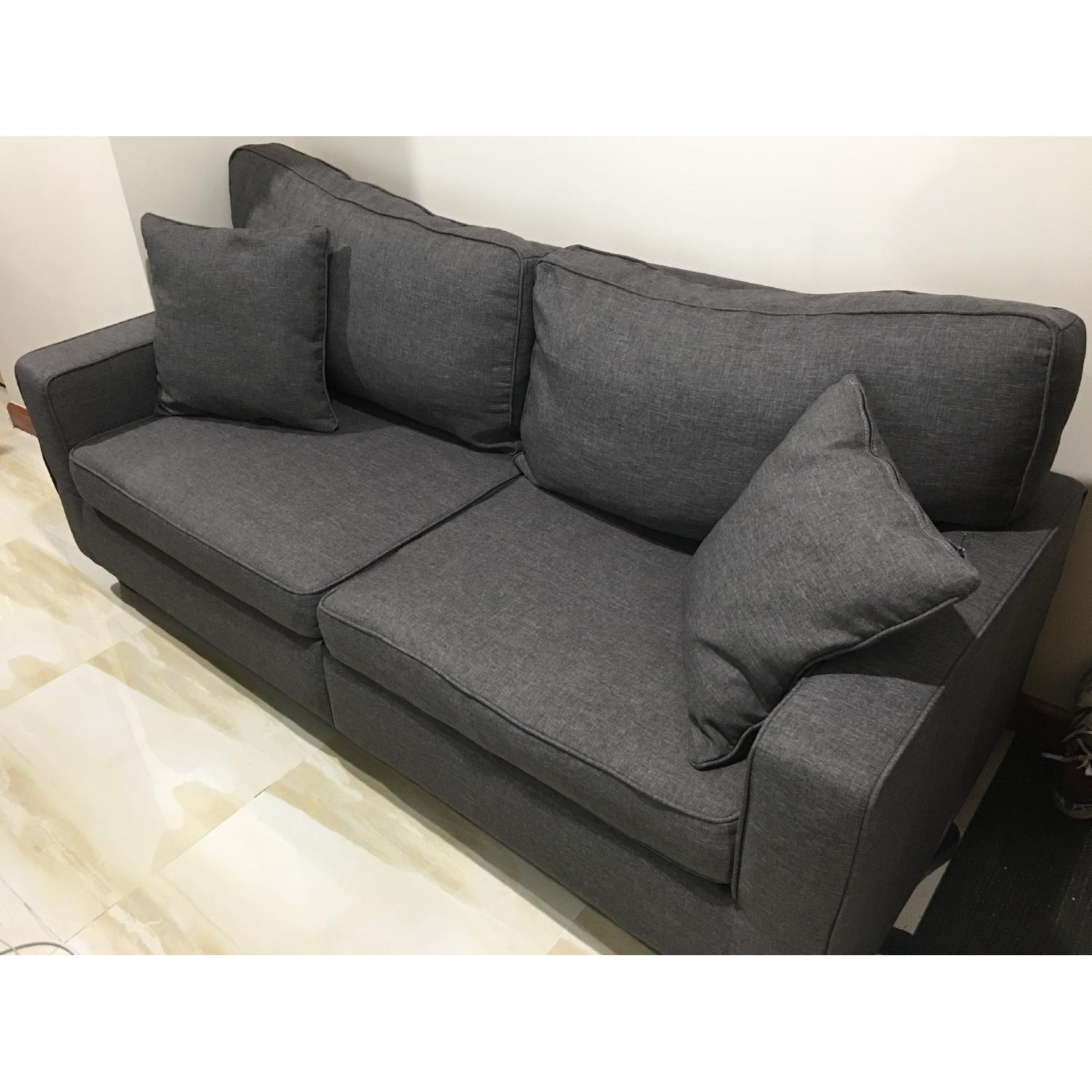 Divano Roma Furniture Modern Fabric Loveseat - image-2