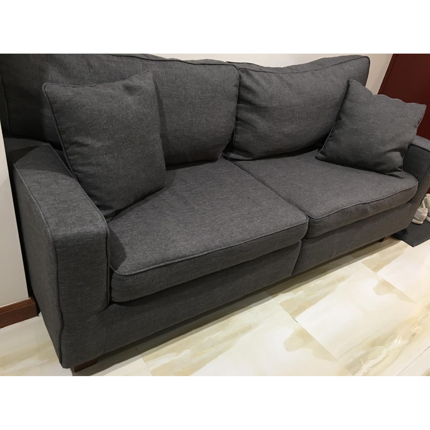Divano Roma Furniture Modern Fabric Loveseat - image-3