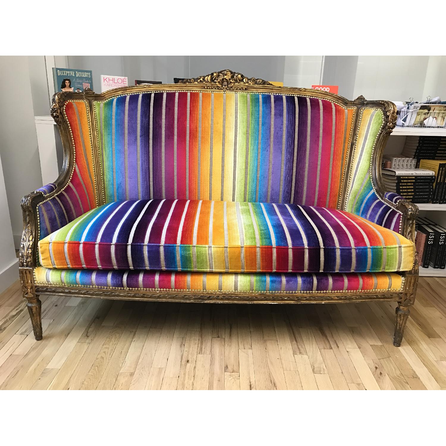 Custom Rainbow Rococo Couch - image-1