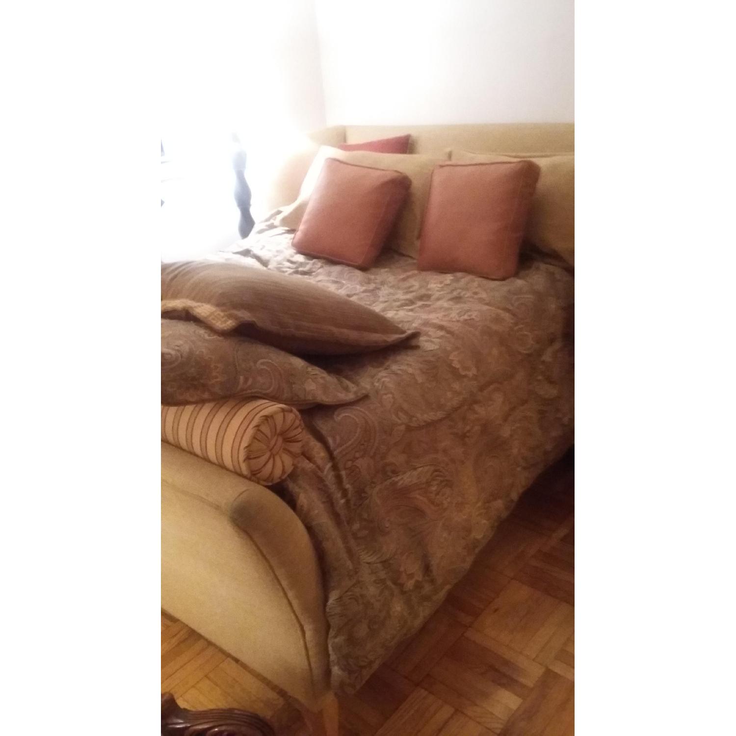 Z Gallerie Upholstered Queen Size Bed Frame - image-1