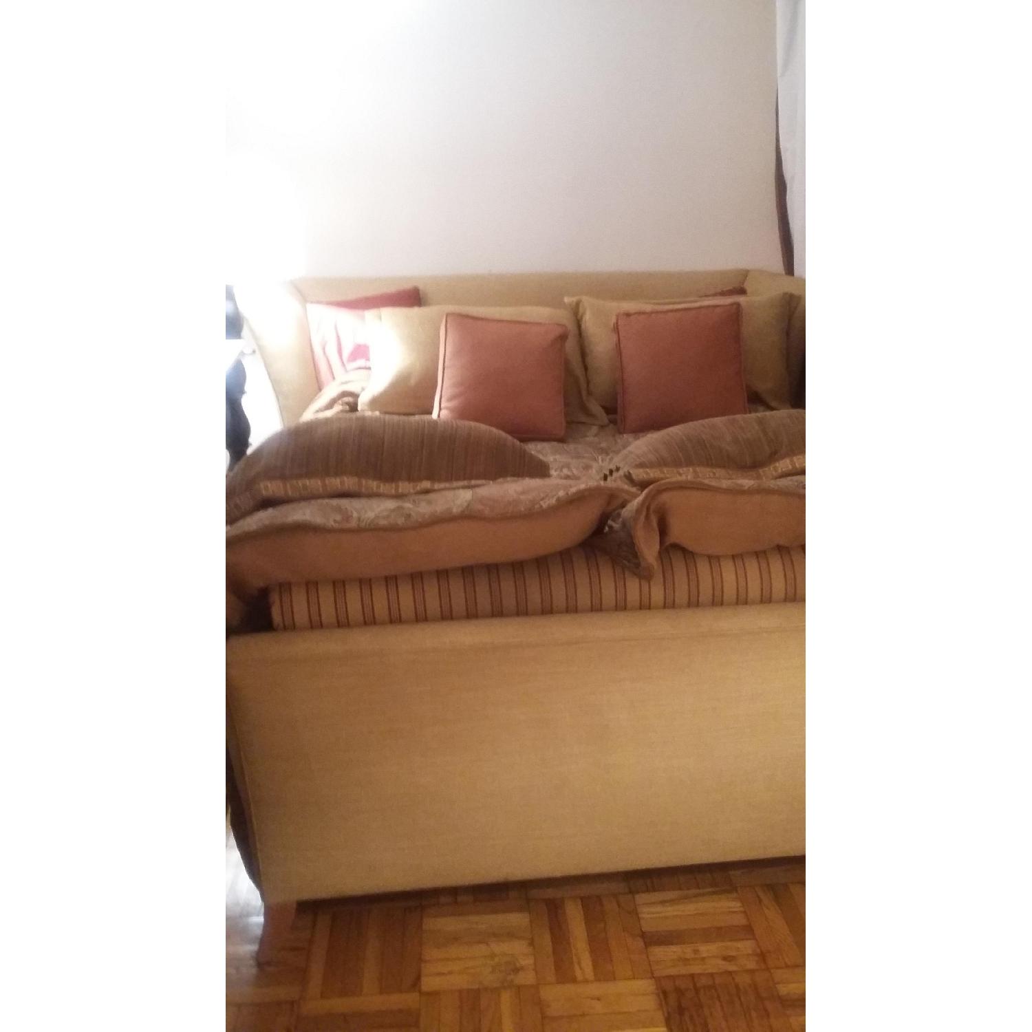 Z Gallerie Upholstered Queen Size Bed Frame - image-2