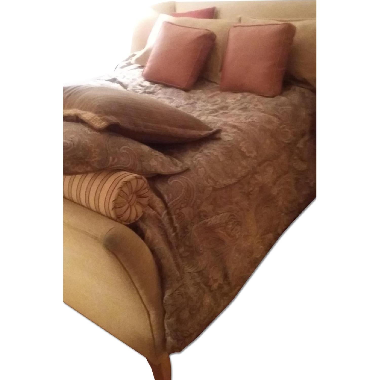 Z Gallerie Upholstered Queen Size Bed Frame AptDeco