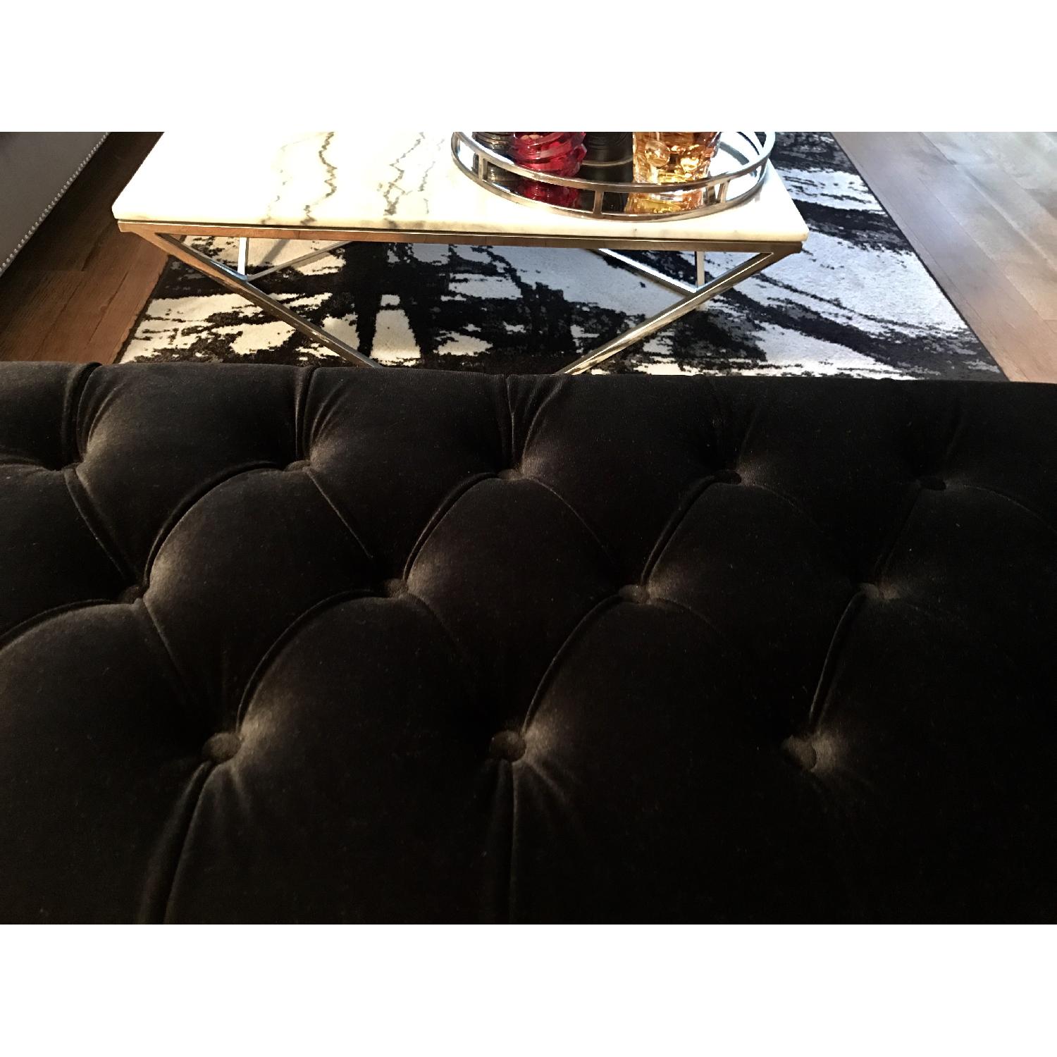 Sunpan Modern Home Black Velvet Bench - image-5