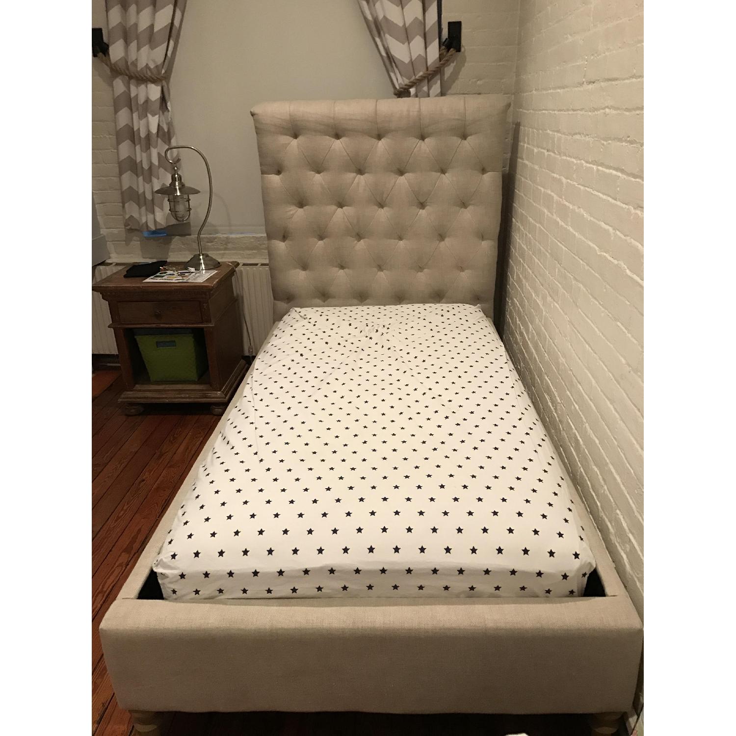 Restoration Hardware Chesterfield Tufted Twin Bed Frame - image-2