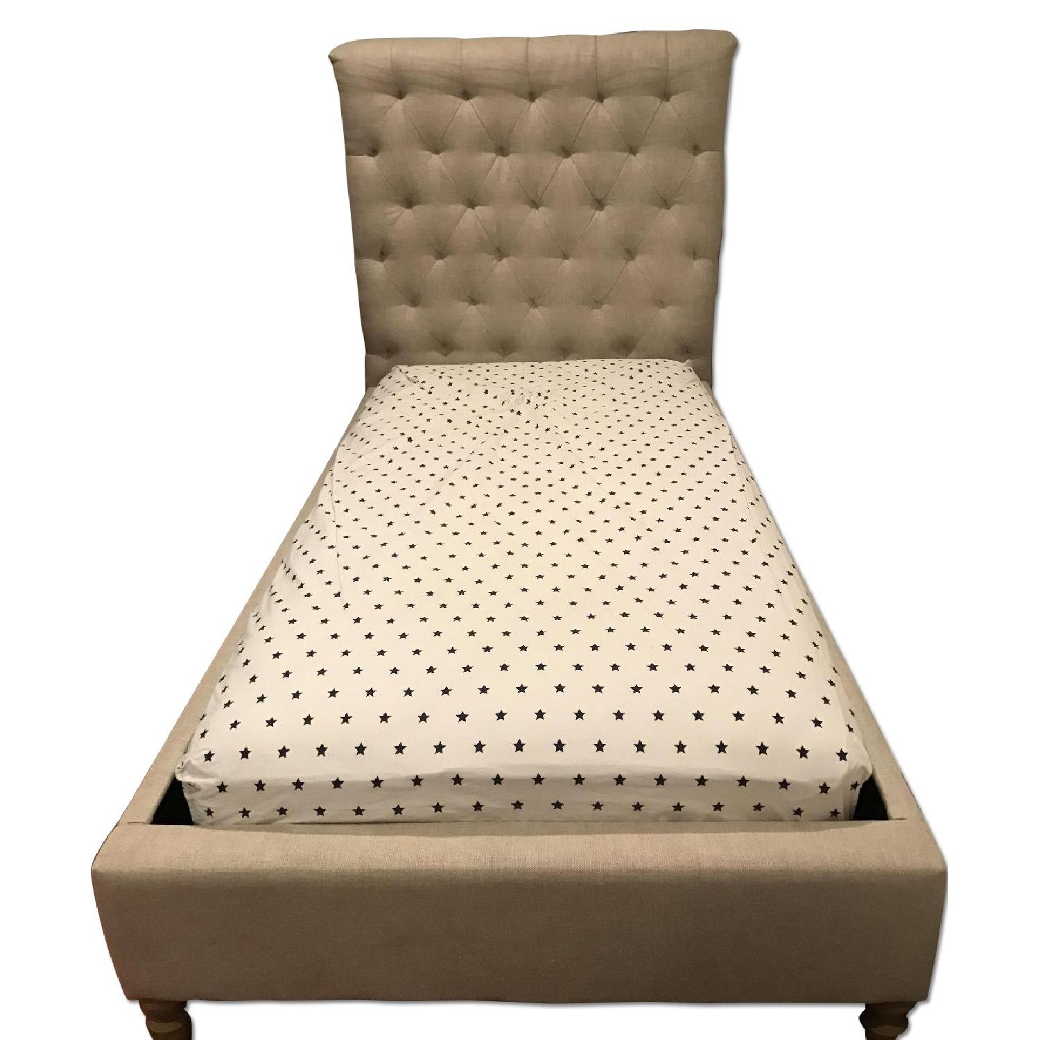 Restoration Hardware Chesterfield Tufted Twin Bed Frame - image-7