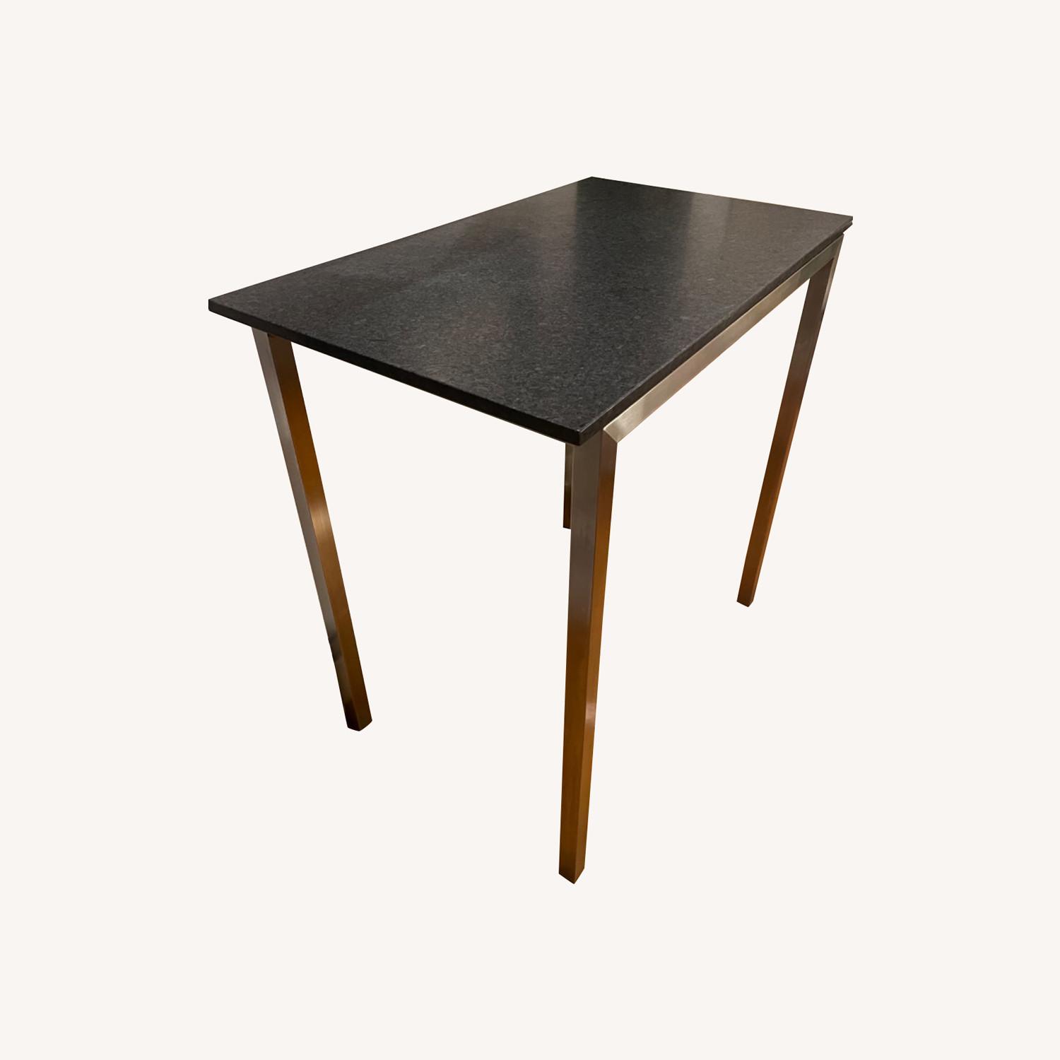 Granite Kitchen Counter Table with Steel Frame - image-0