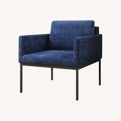 Used TOV Navy Velvet Armchair (2x) for sale on AptDeco