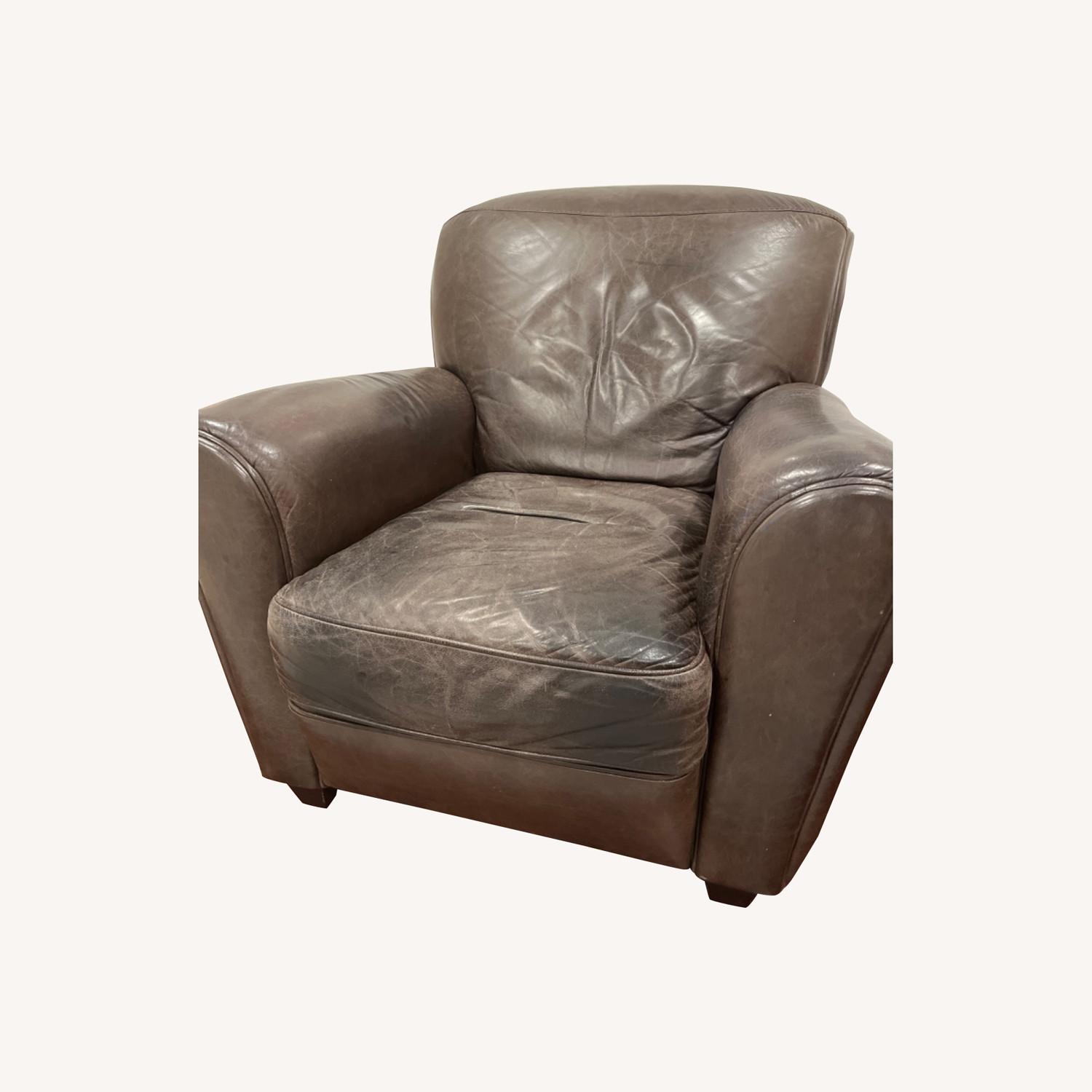The Bombay Company Manhattan Style Leather Chair - image-0