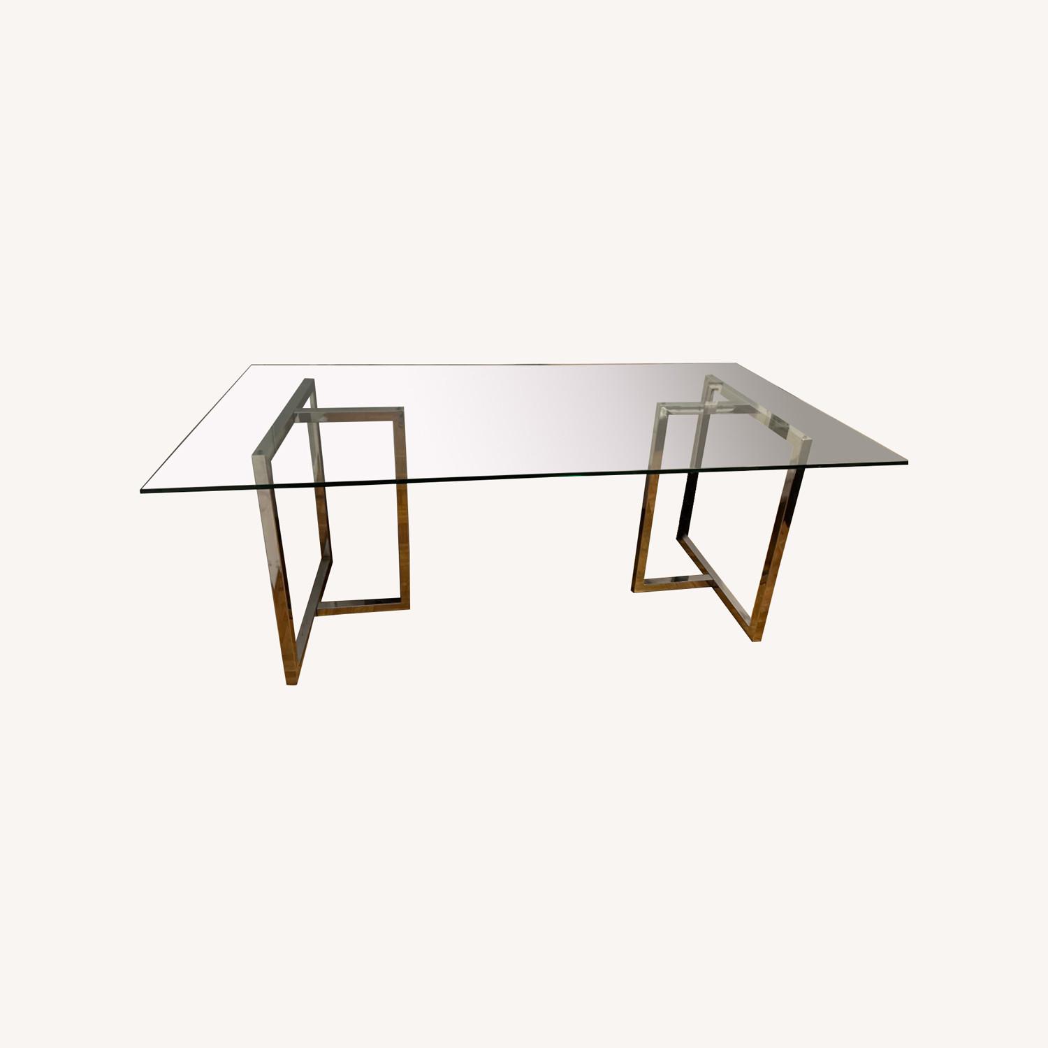 CB2 Silverado Chrome 72" Rectangular Dining Table - image-0